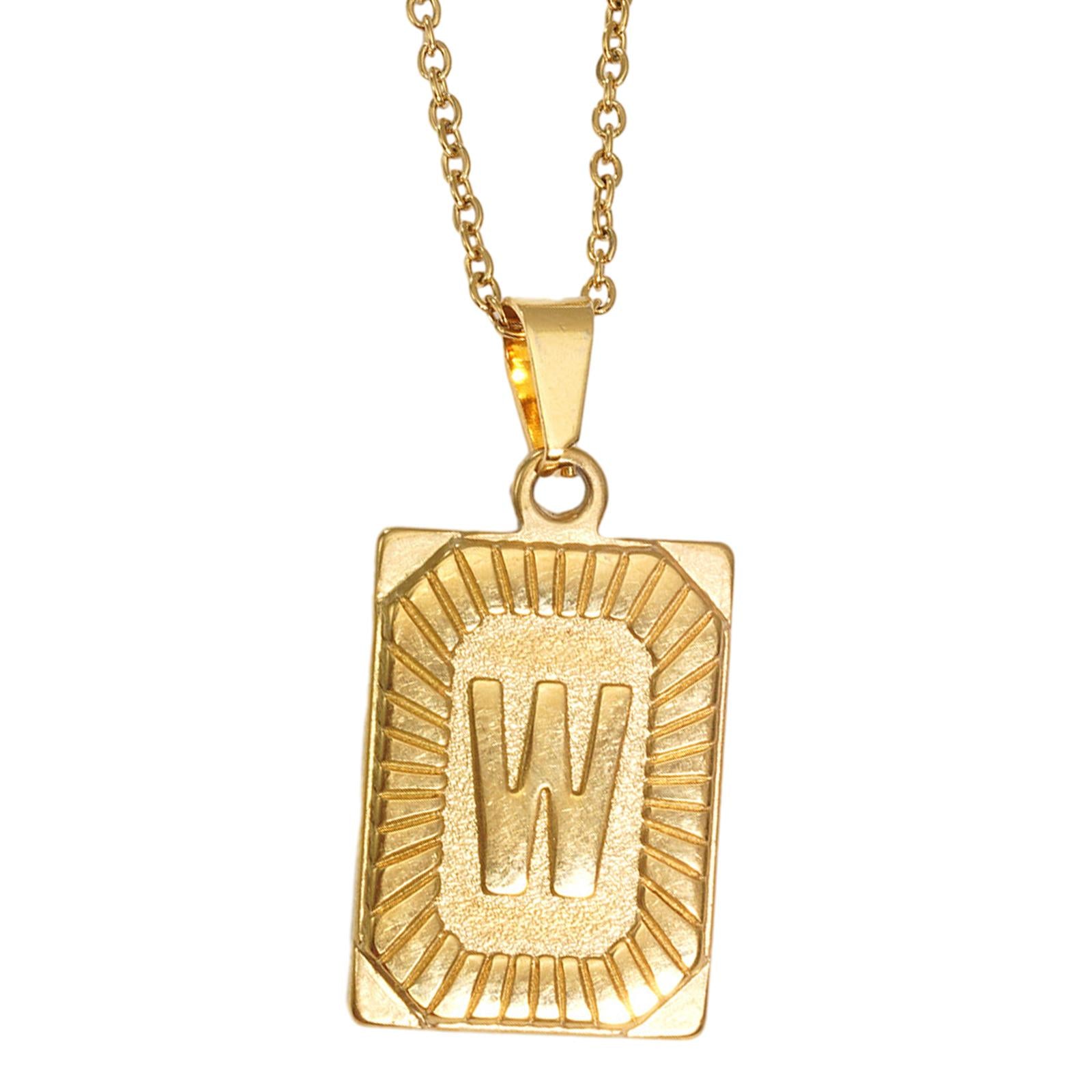 Letter Pendant Necklace Cool Punk for Graduation Valentine's Day Anniversary W