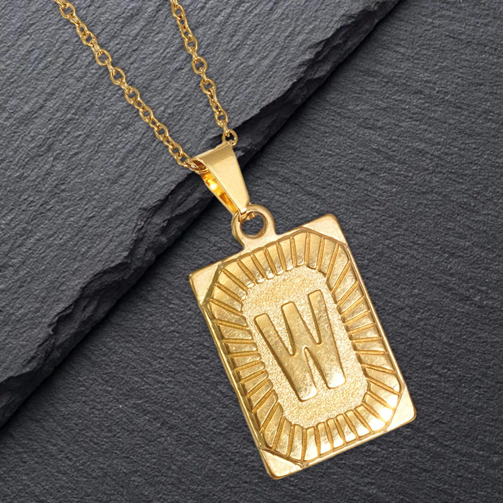 Letter Pendant Necklace Cool Punk for Graduation Valentine's Day Anniversary W