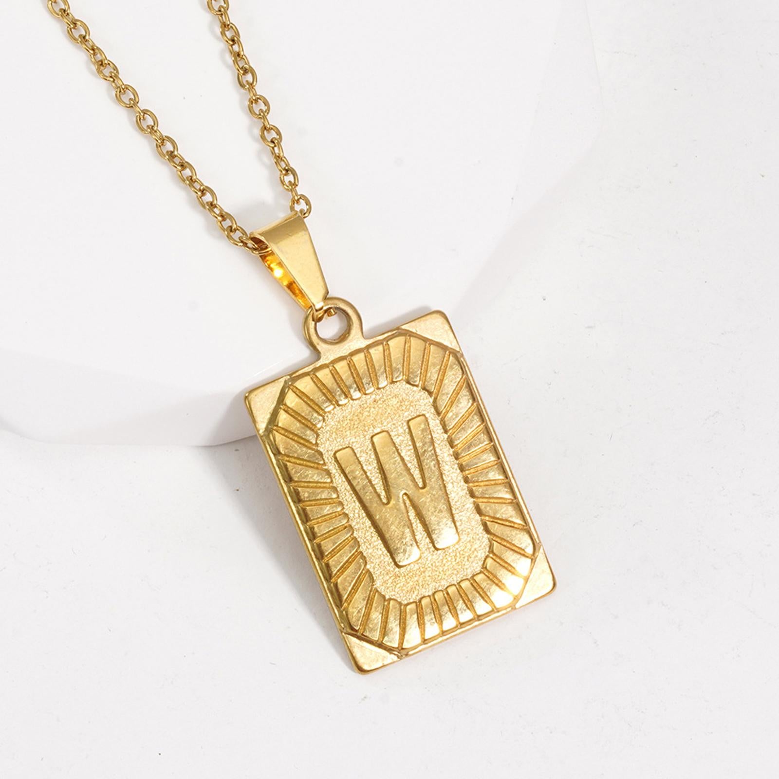 Letter Pendant Necklace Cool Punk for Graduation Valentine's Day Anniversary W