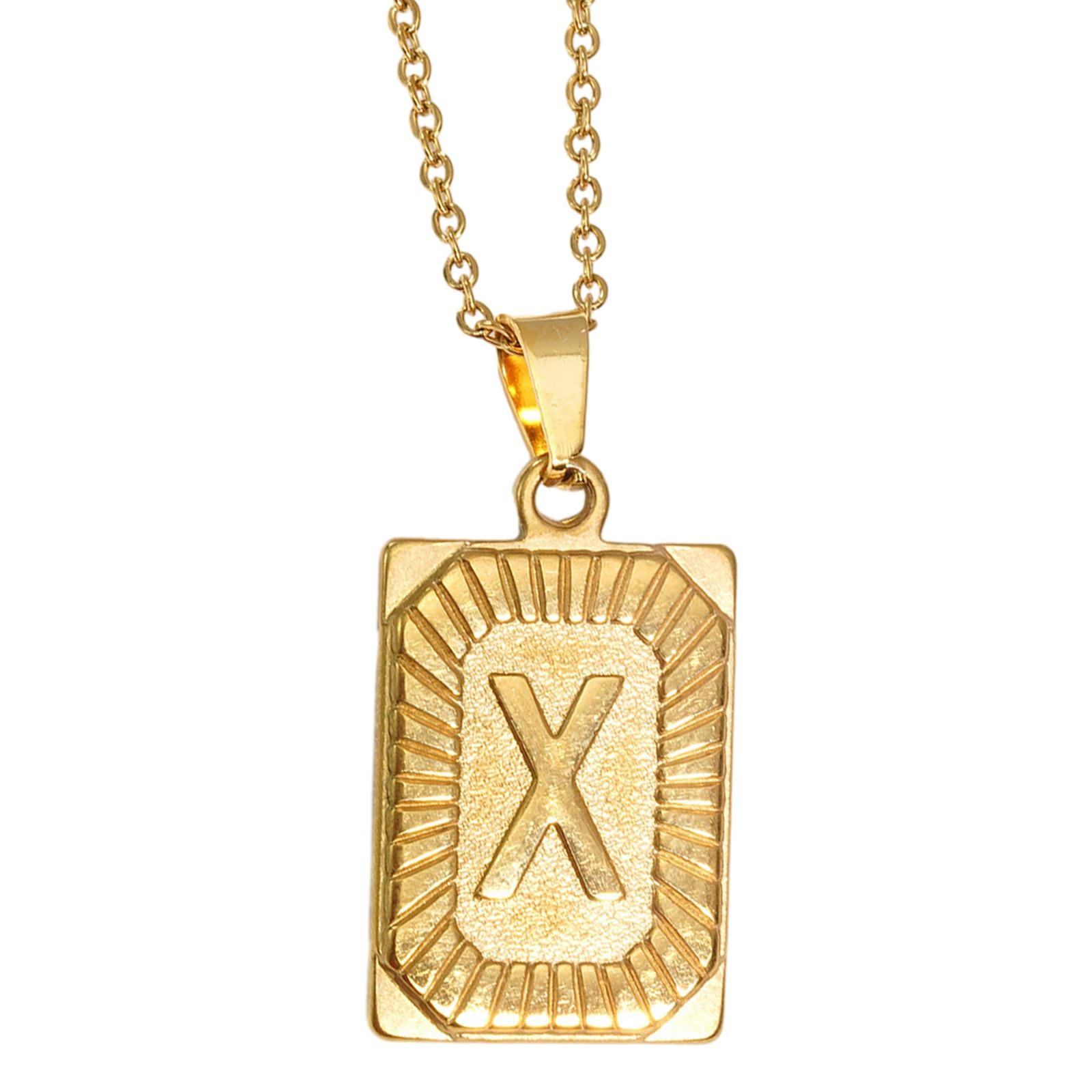 Letter Pendant Necklace Cool Punk for Graduation Valentine's Day Anniversary X