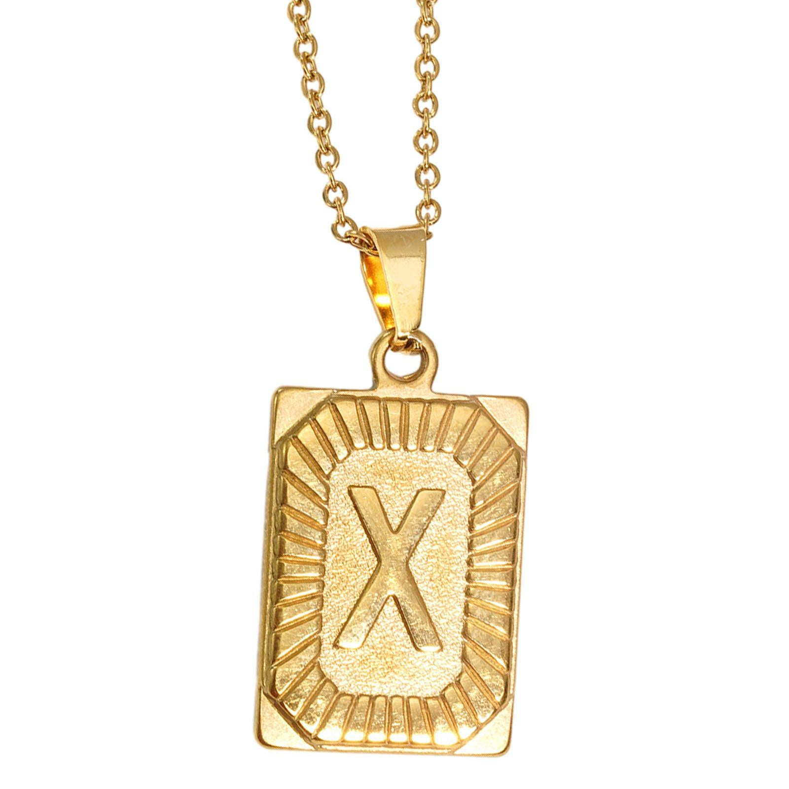 Letter Pendant Necklace Cool Punk for Graduation Valentine's Day Anniversary X
