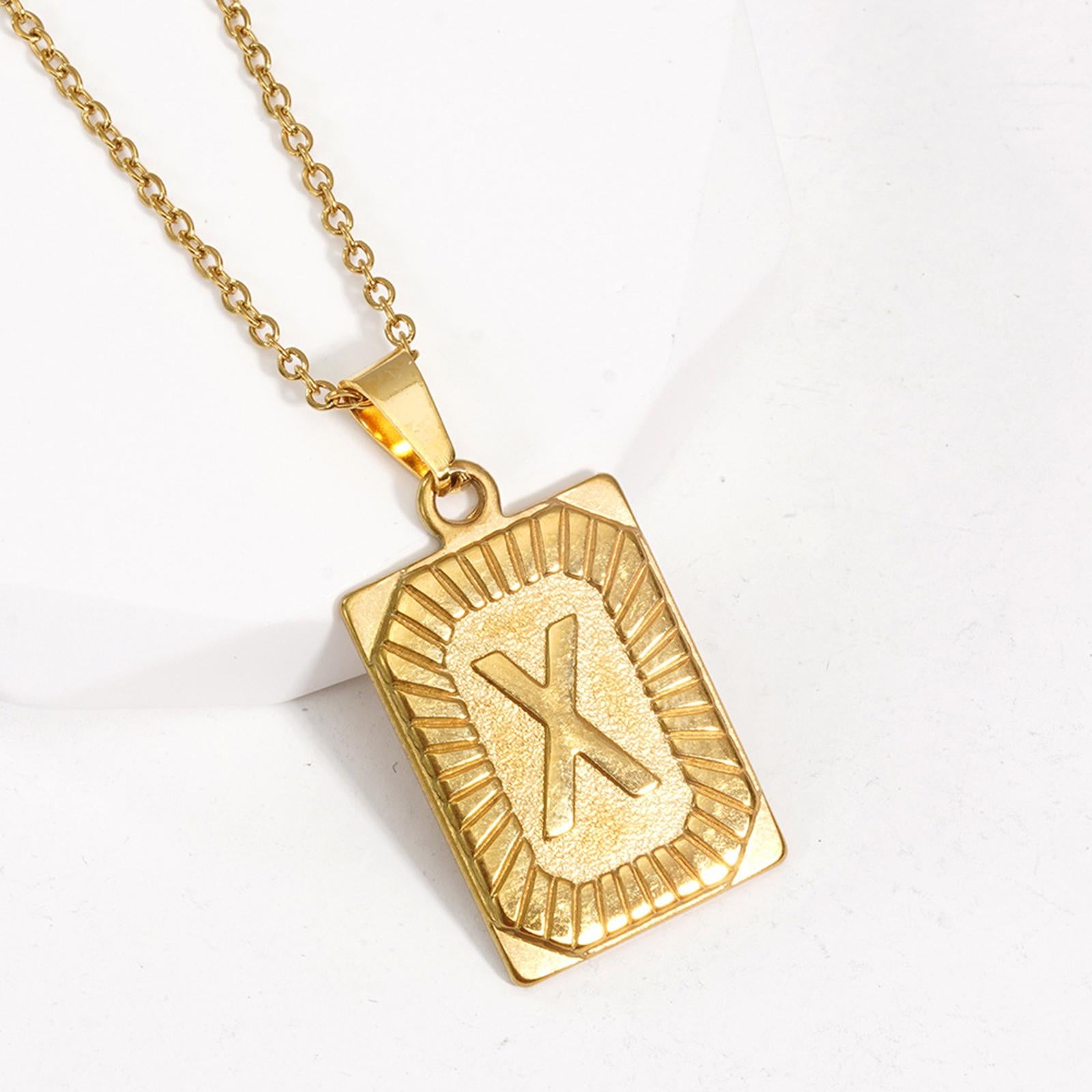 Letter Pendant Necklace Cool Punk for Graduation Valentine's Day Anniversary X