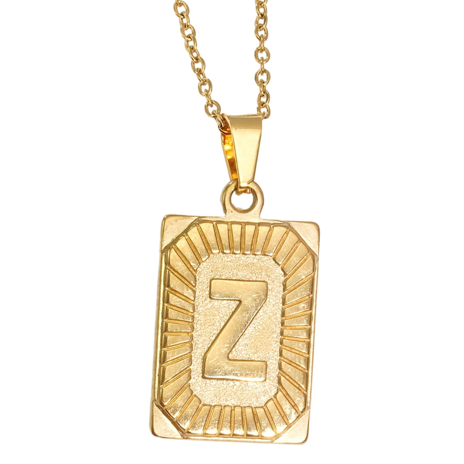 Letter Pendant Necklace Cool Punk for Graduation Valentine's Day Anniversary Z