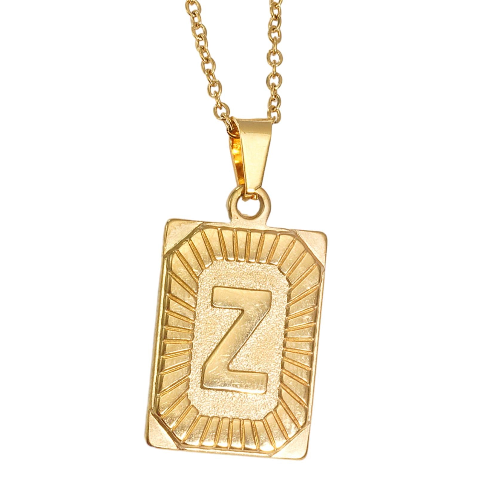 Letter Pendant Necklace Cool Punk for Graduation Valentine's Day Anniversary Z