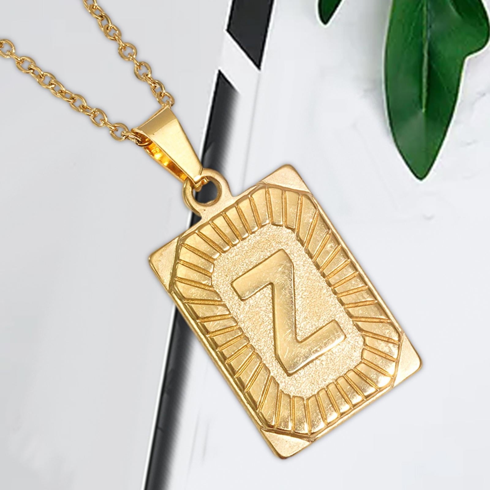 Letter Pendant Necklace Cool Punk for Graduation Valentine's Day Anniversary Z