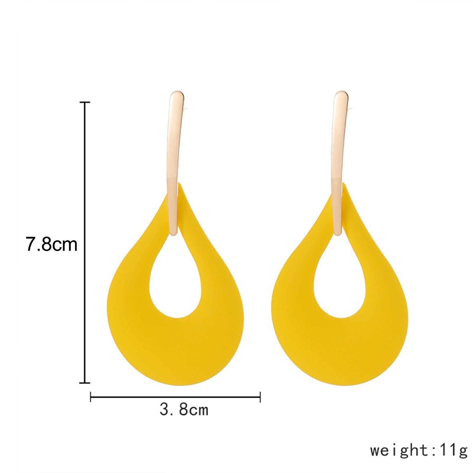 Drop Shape Earrings Women Dangle Earrings for Engagement Daily Wear Birthday yellow