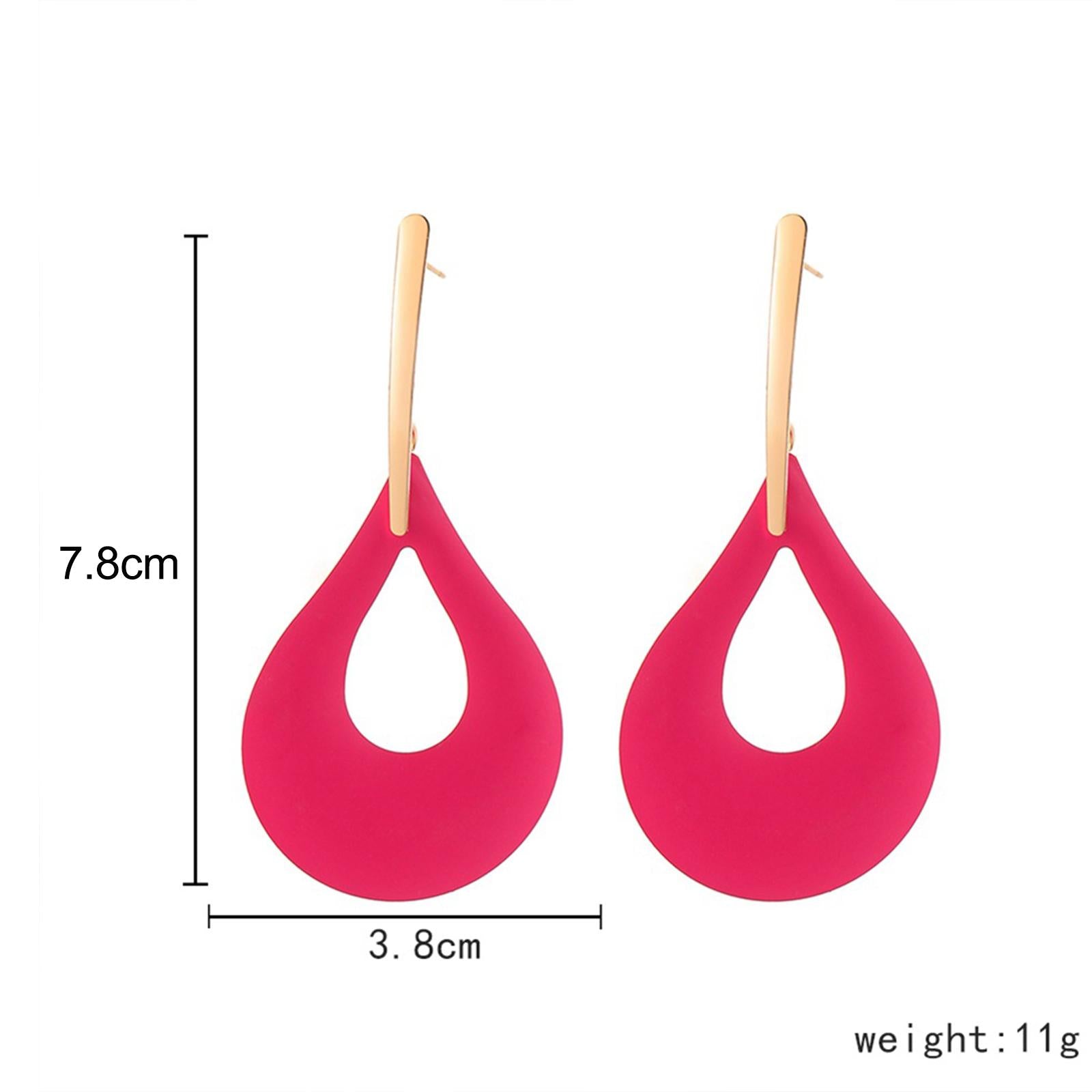 Drop Shape Earrings Women Dangle Earrings for Engagement Daily Wear Birthday pink