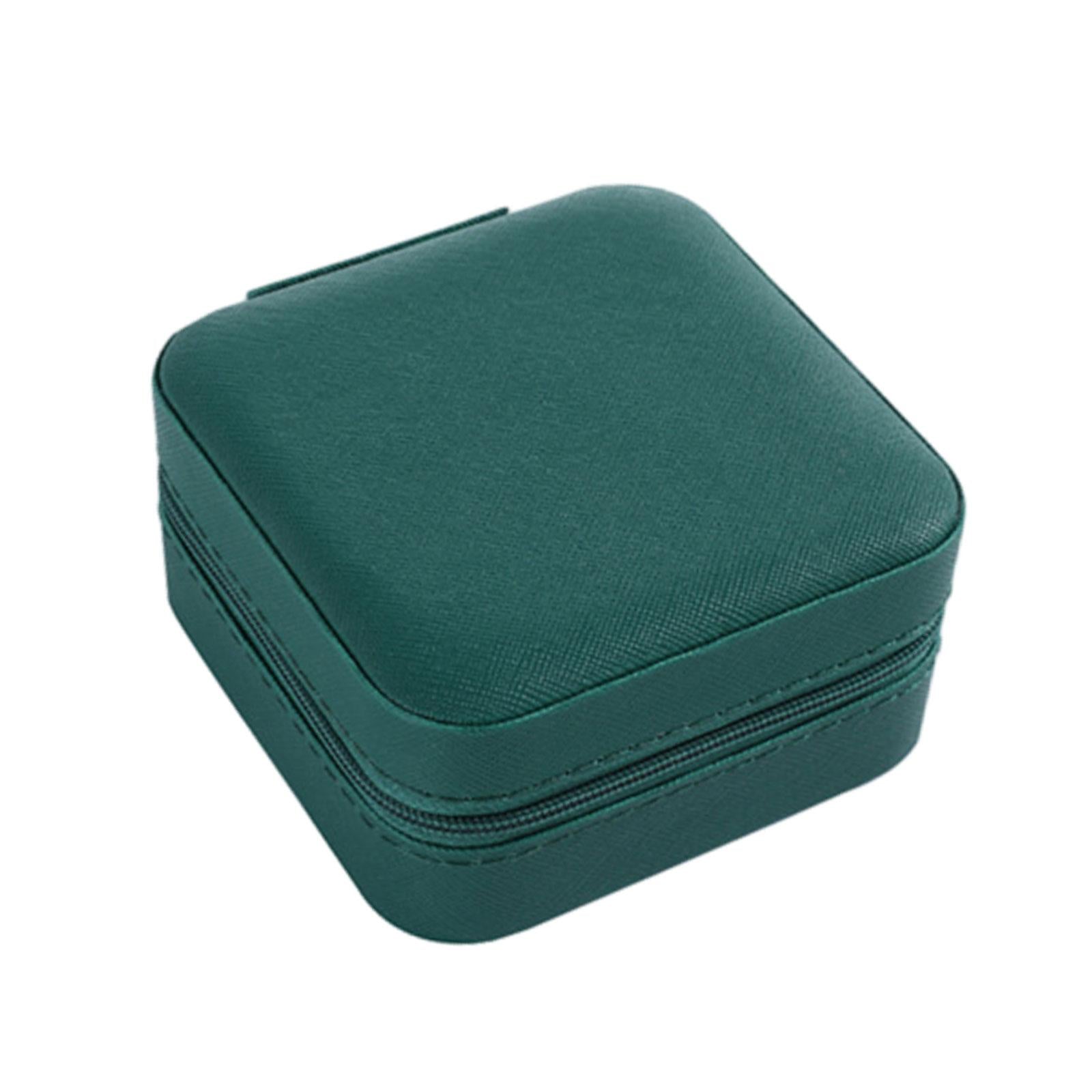 Jewelry Box Women Jewelry Organizer Display for Necklace Earrings Stud Charm Green