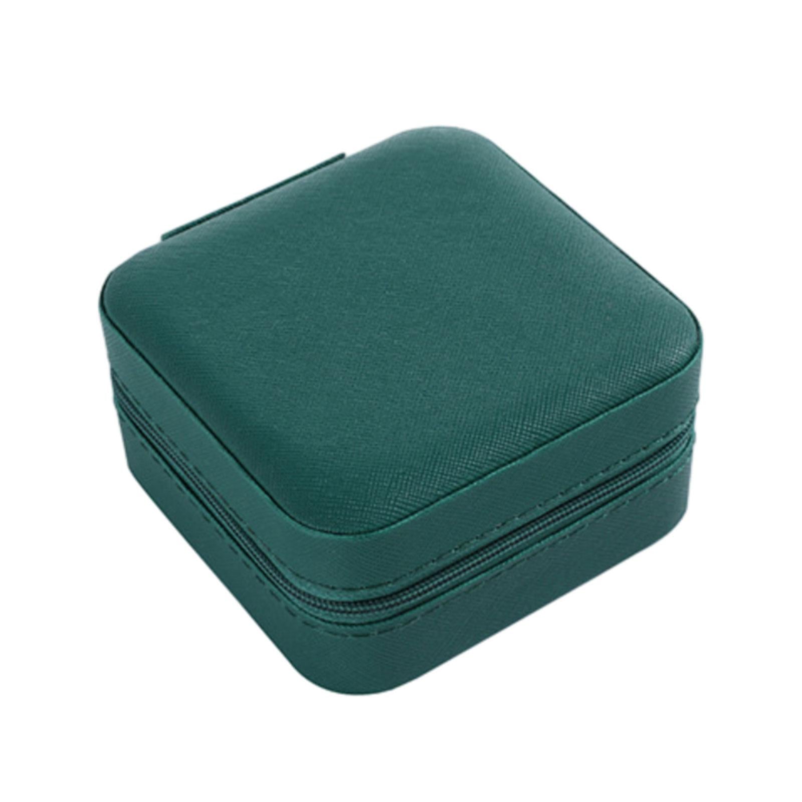 Jewelry Box Women Jewelry Organizer Display for Necklace Earrings Stud Charm Green