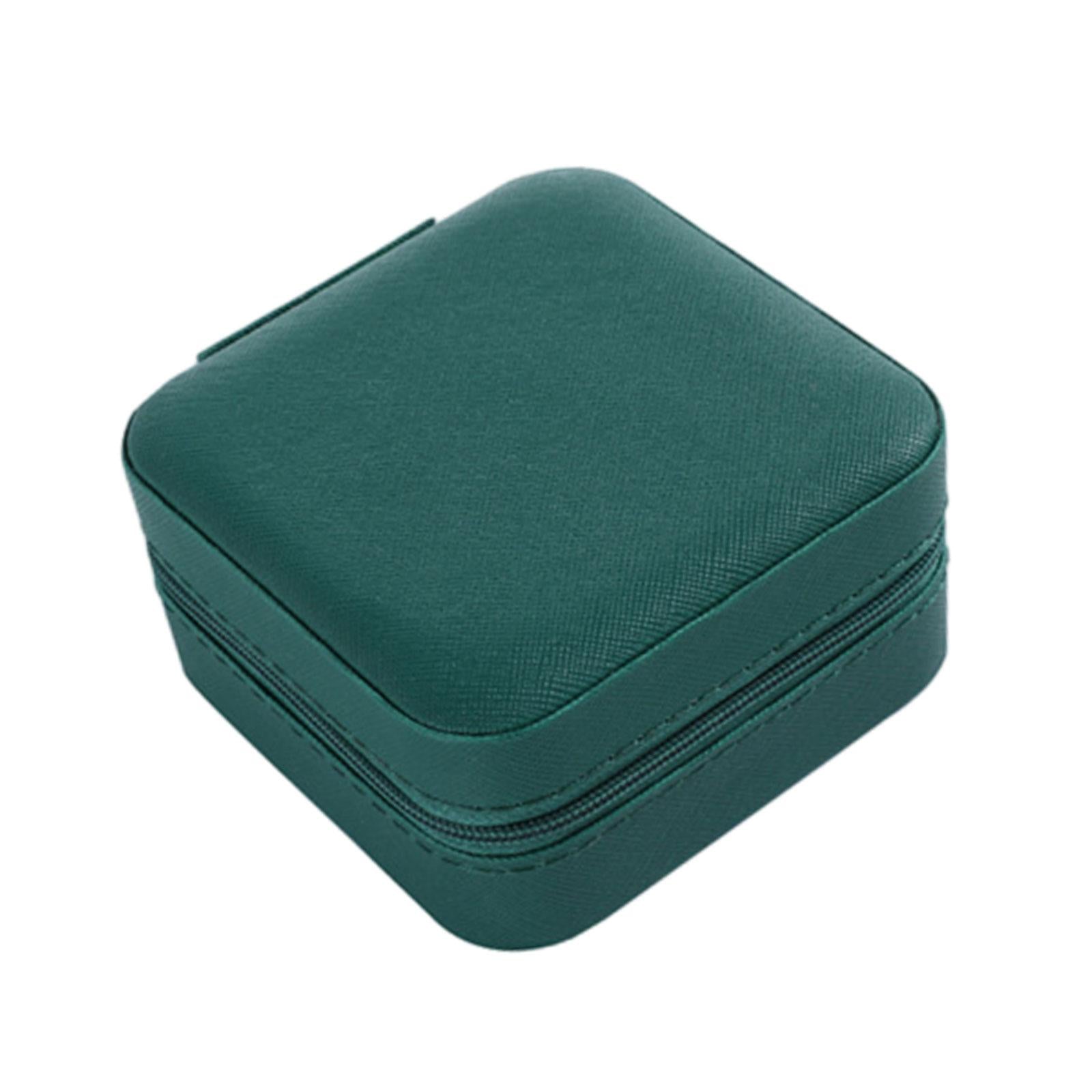 Jewelry Box Women Jewelry Organizer Display for Necklace Earrings Stud Charm Green