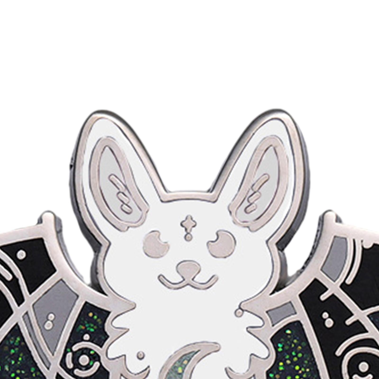 Cartoon Bat Brooch Creepy Birthday Gift Hard Enamel Pin for Hat Sweater Coat Silver