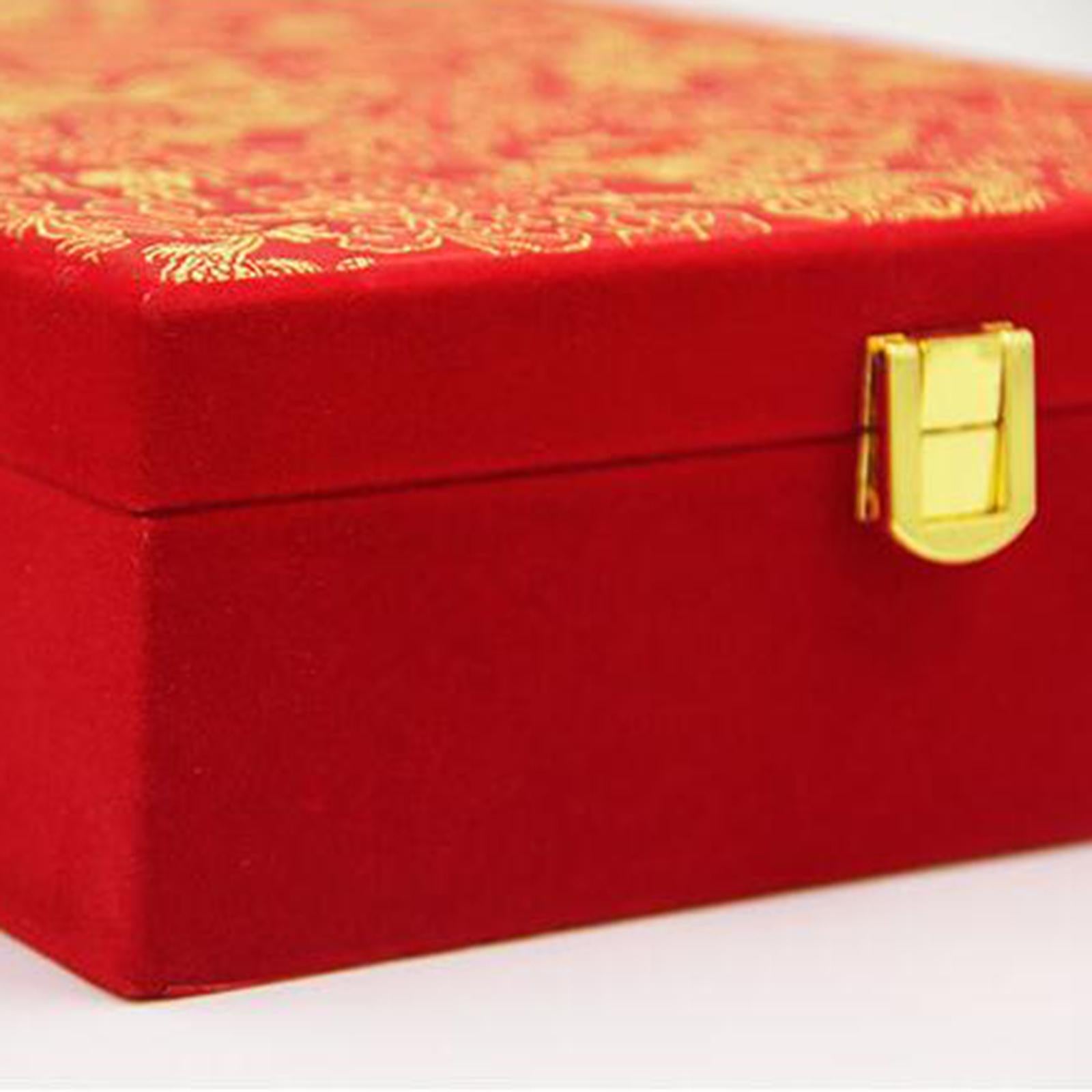 Wedding Jewelry Set Gift Box Red Velvet Jewelry Box for Valentine Gift Gifts 25cmx25cmx7.5cm
