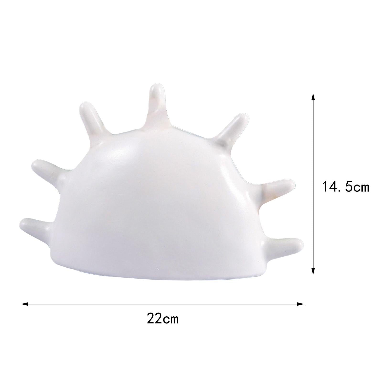 Fingertip Rings Stand Palm Shape Keys Trinket Tray for Cabinet Bathroom Table white