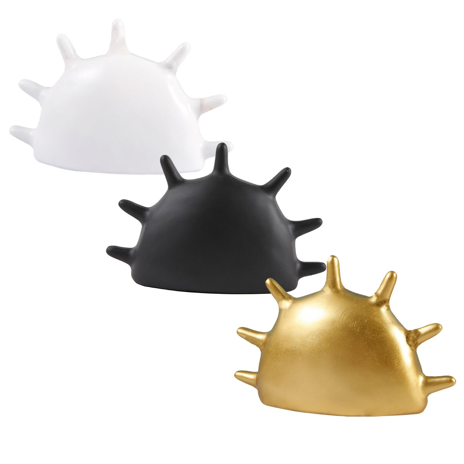 Fingertip Rings Stand Palm Shape Keys Trinket Tray for Cabinet Bathroom Table white