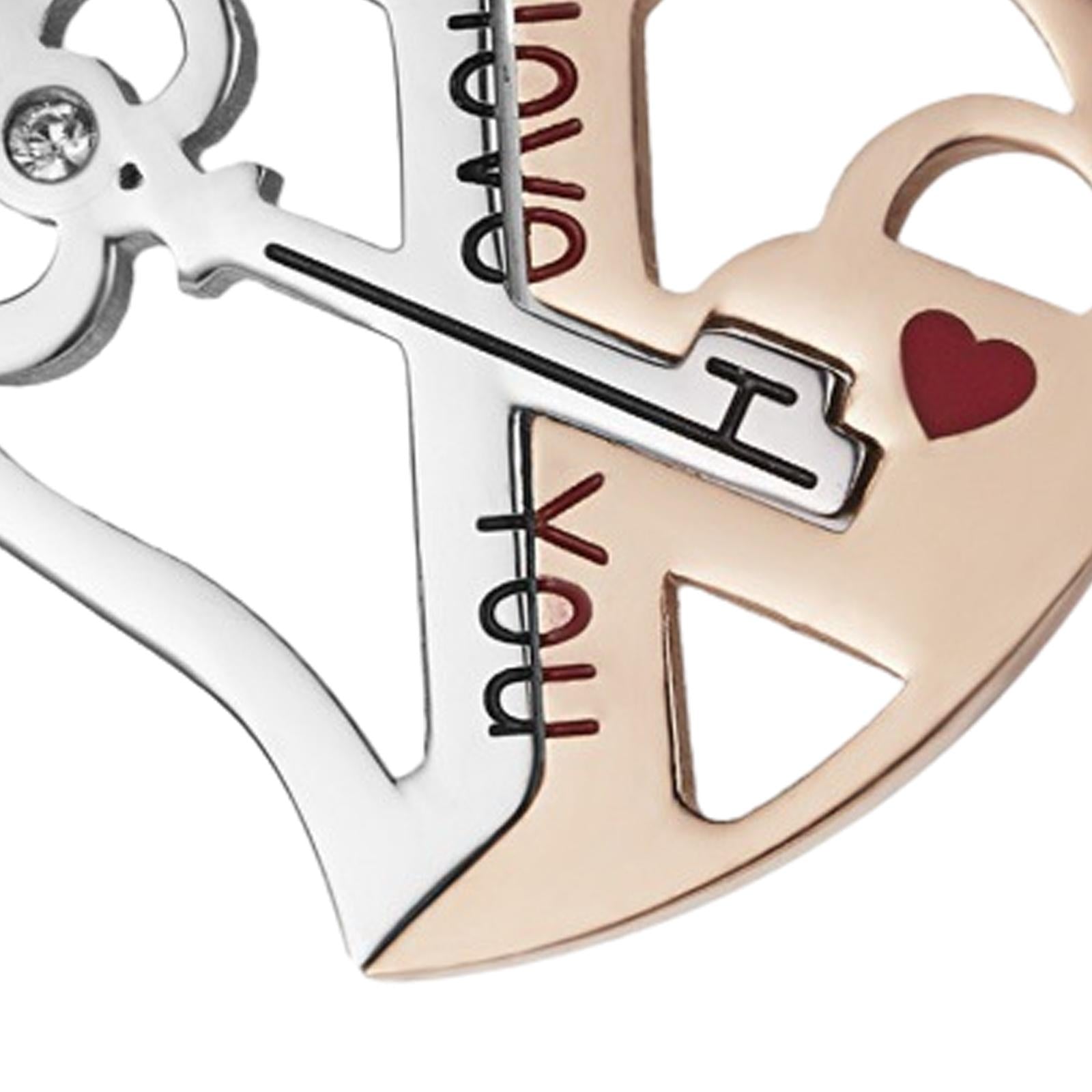 Heart Shape Couple Necklace Trendy for Anniversaries Valentine's Day Parties Gold