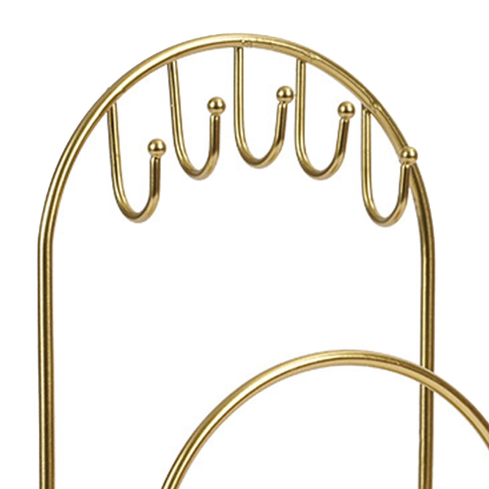 Jewelry Jewelry Display Stand 5 Hooks Organizer with 16 Holes Jewelry Holder