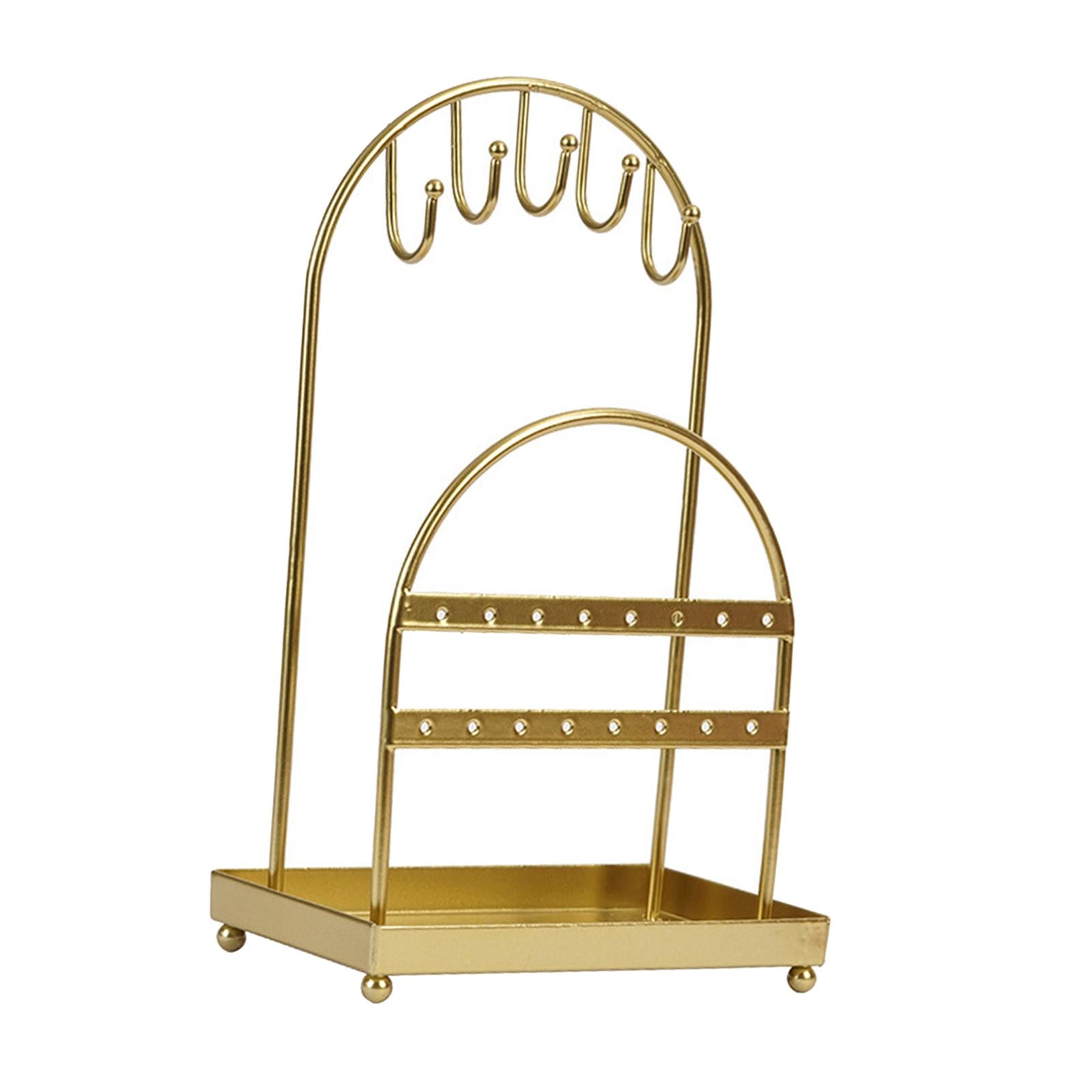 Jewelry Jewelry Display Stand 5 Hooks Organizer with 16 Holes Jewelry Holder