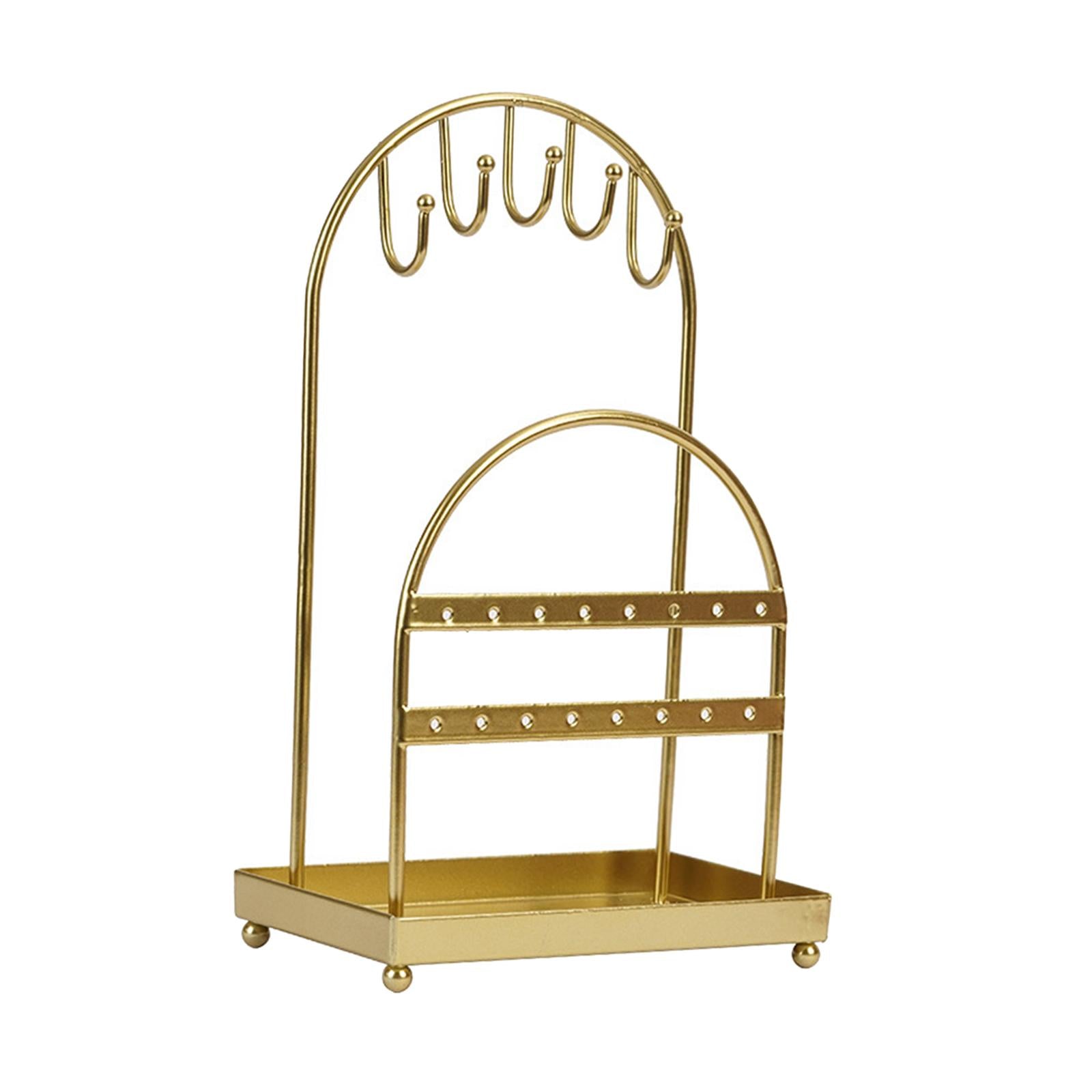 Jewelry Jewelry Display Stand 5 Hooks Organizer with 16 Holes Jewelry Holder