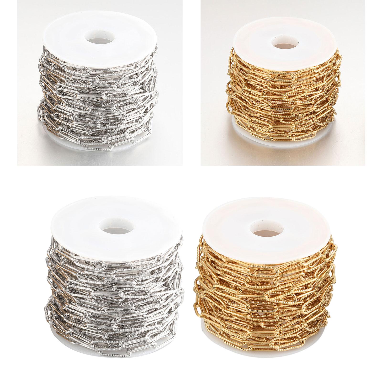 4xPaperclip Link Chain Link Chain Bulk for Handmaded Jewelry Supplies DIY Silver