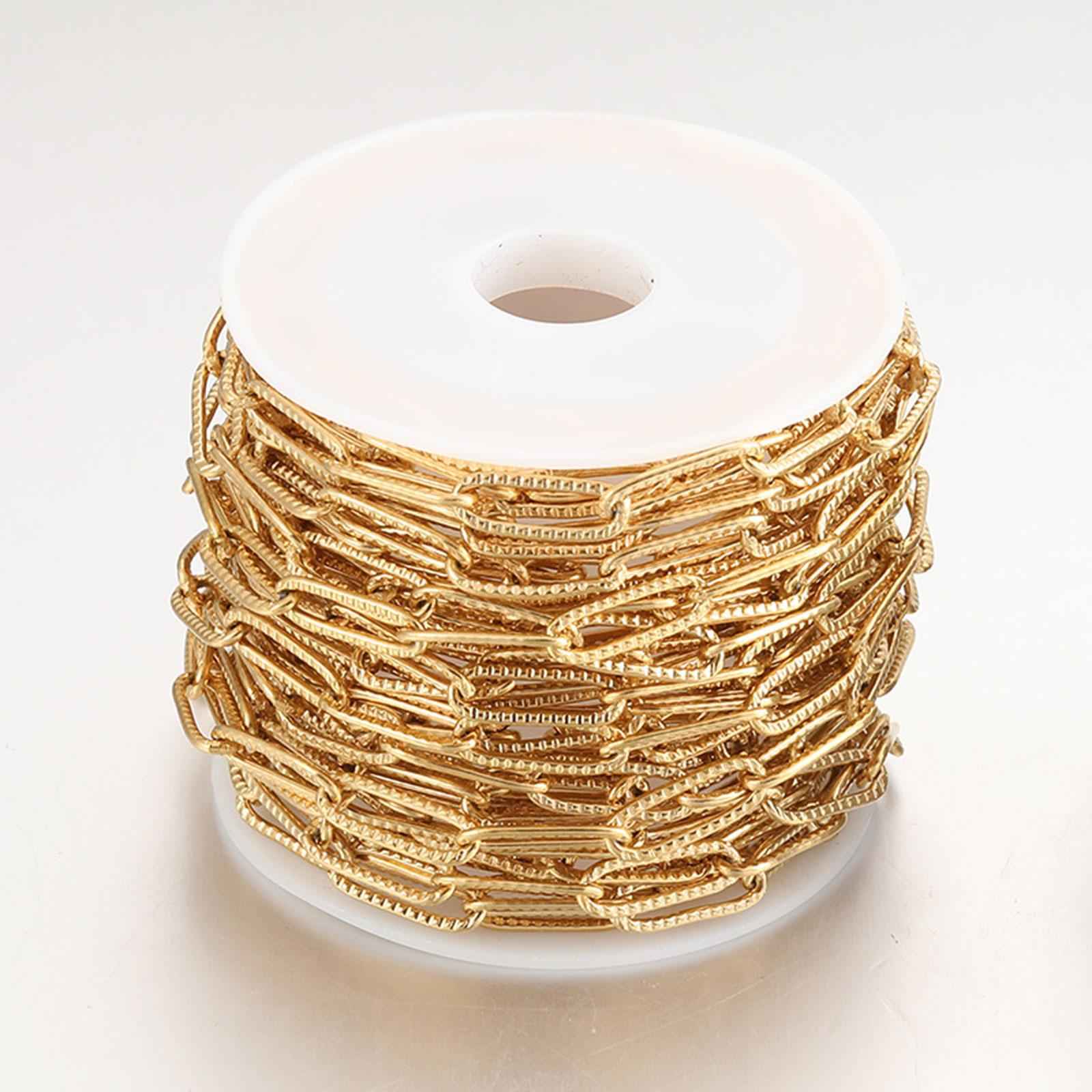 Paperclip Link Chain Link Chain Bulk for Handmaded Jewelry Supplies DIY Gold