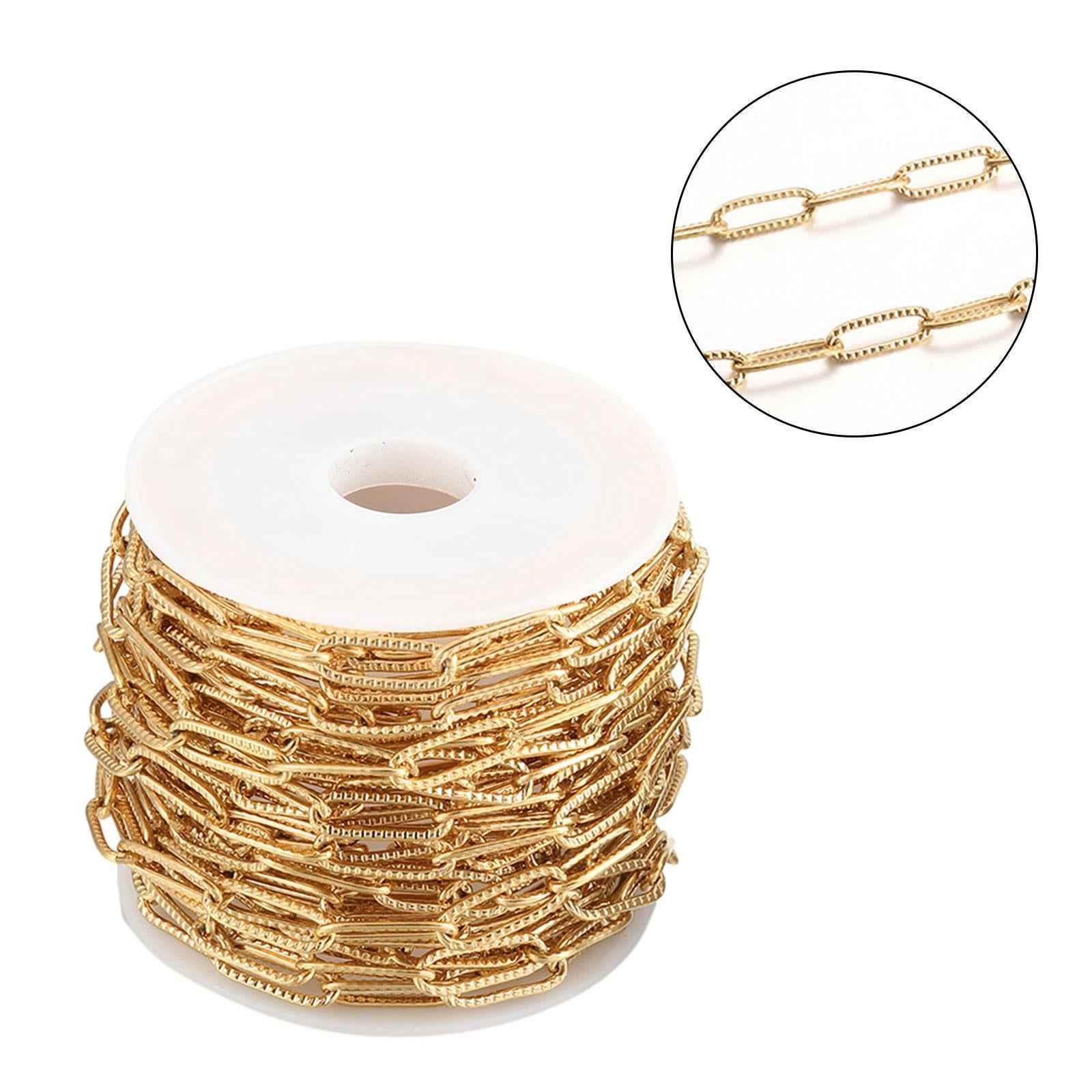 Paperclip Link Chain Link Chain Bulk for Handmaded Jewelry Supplies DIY Gold