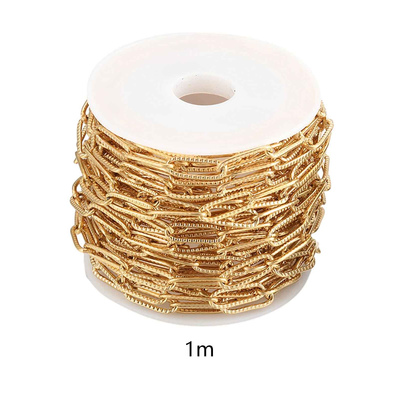 Paperclip Link Chain Link Chain Bulk for Handmaded Jewelry Supplies DIY Gold