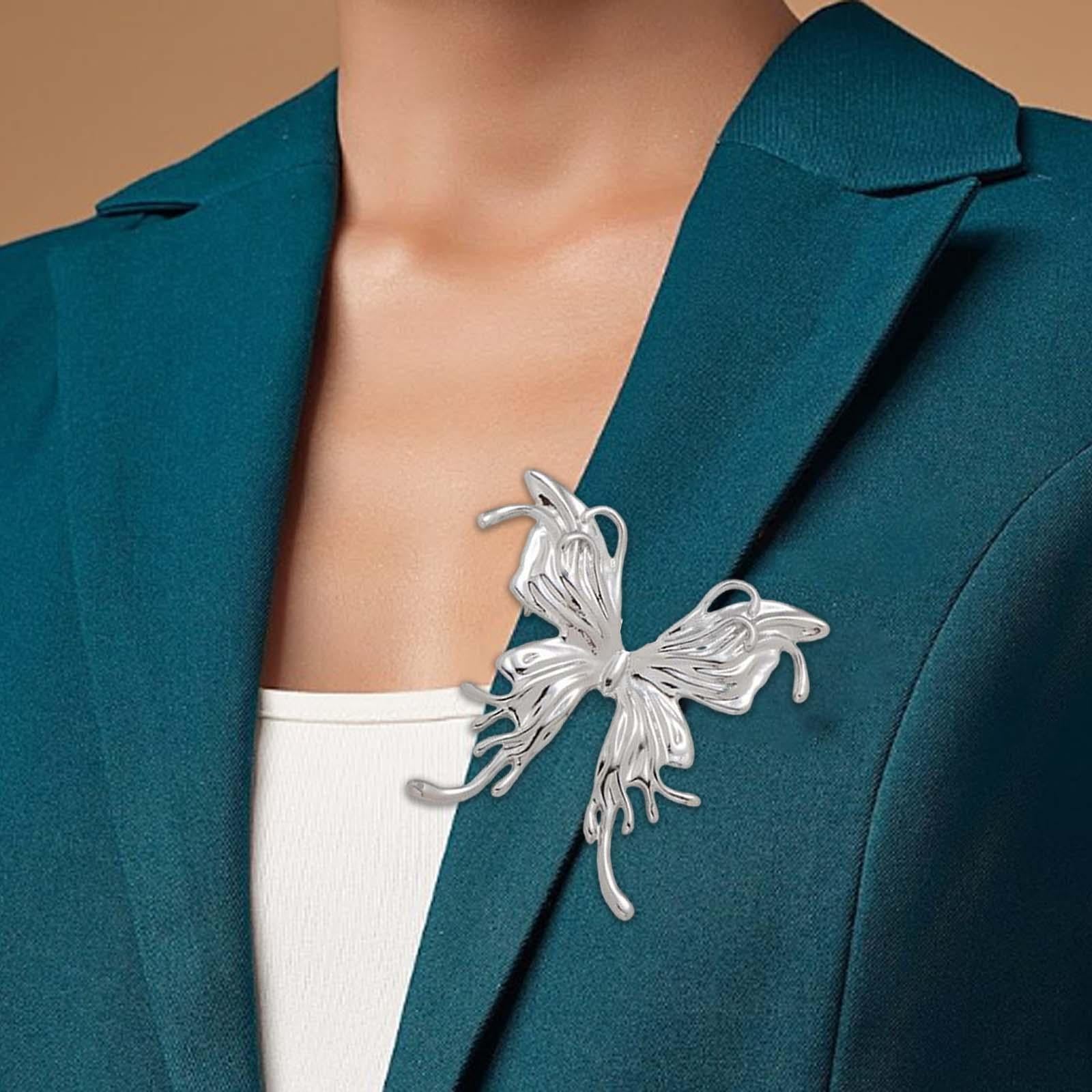 Butterfly Brooch Pin Scarf Pins Alloy Jewelry for Ladies Gifts Birthday
