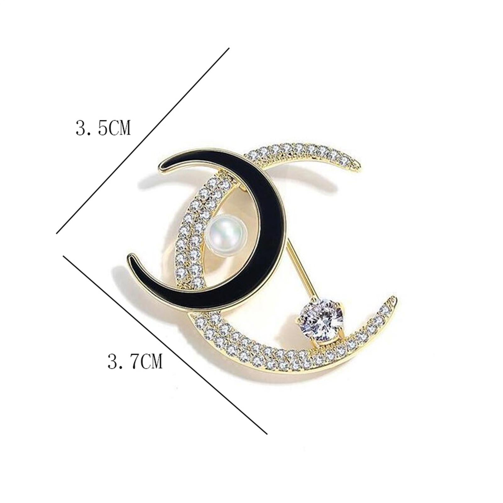 Moon Brooch Pin Fashion Scarf Pins Lapel Pin for Hat Gifts Bridal