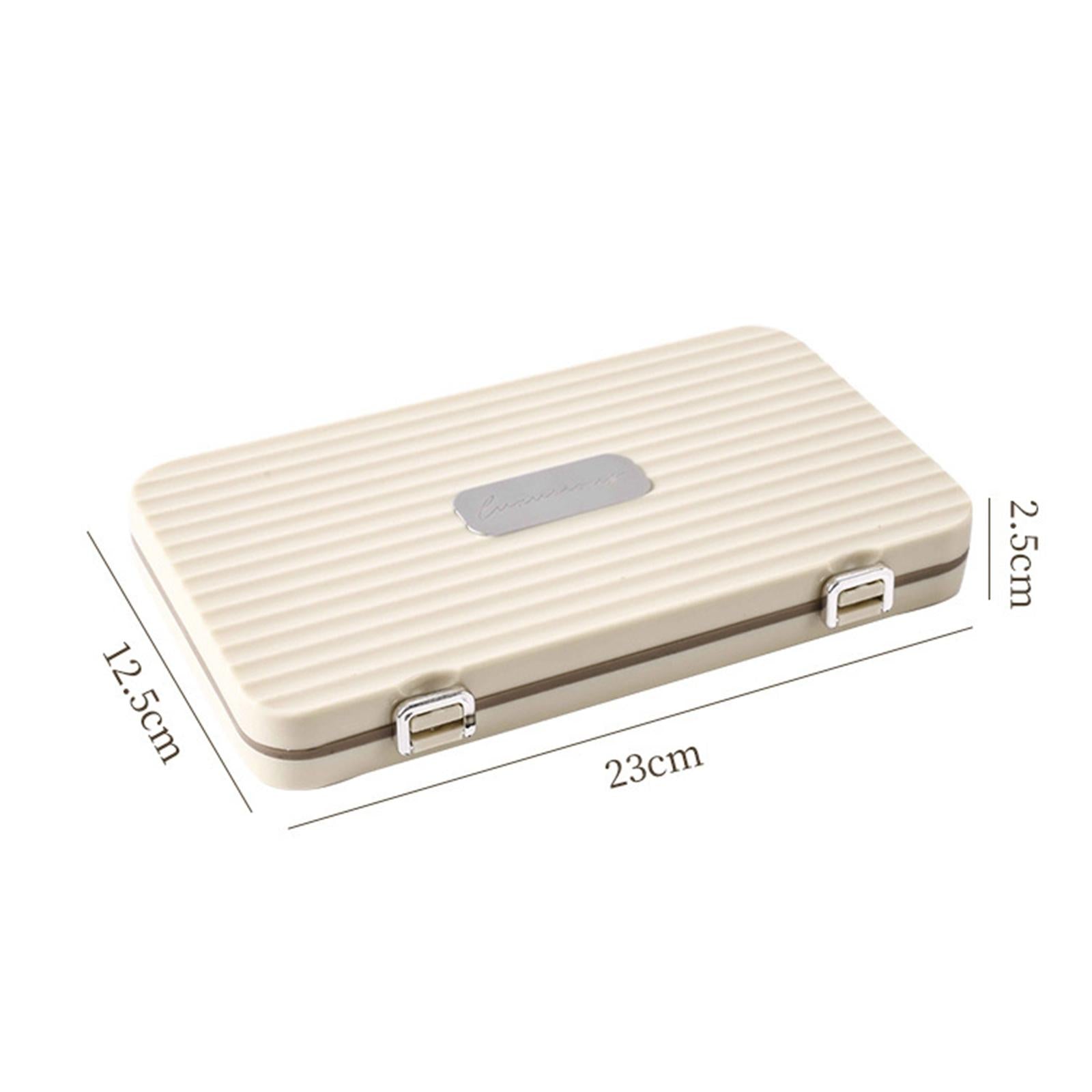 Jewelry Organizer Box Craft Storage Containers for Necklace Beads Tackle Box Beige