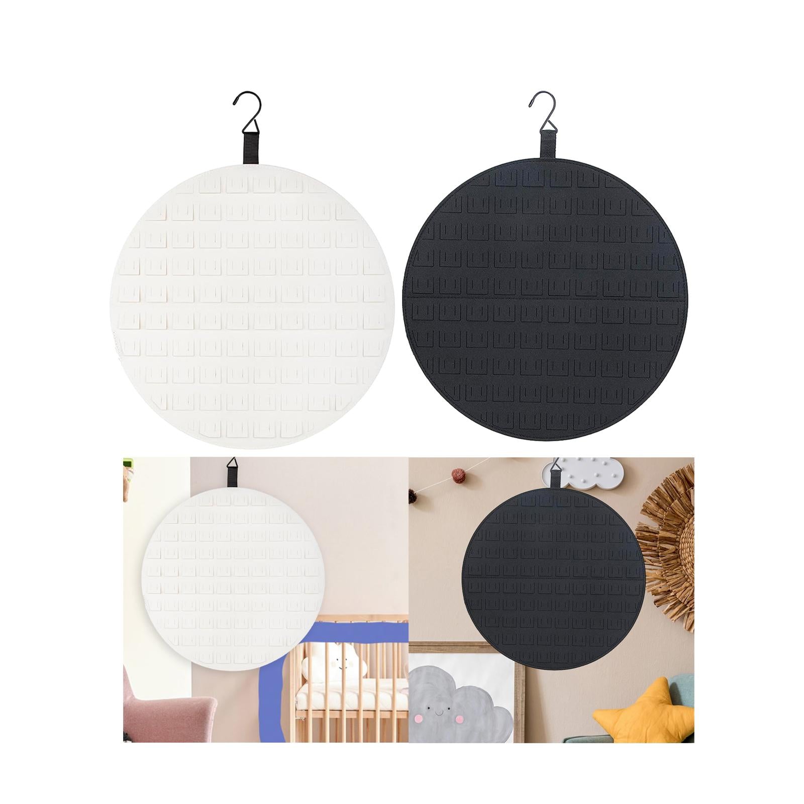 Hanging Brooch Pin Organizer Stand Felt Shelf Badge Hanging Earrings Storage White