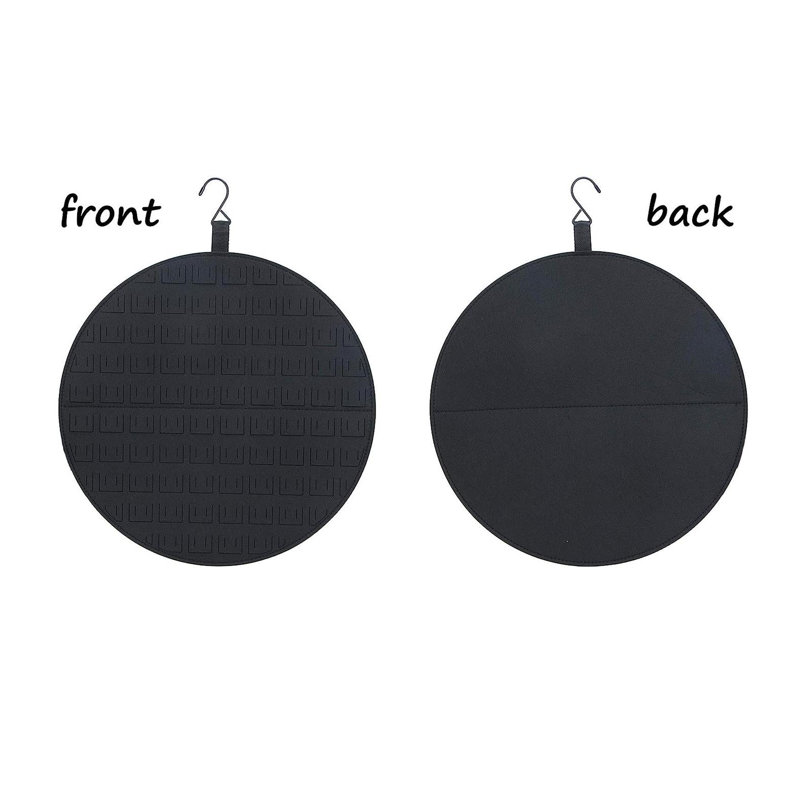 Hanging Brooch Pin Organizer Stand Felt Shelf Badge Hanging Earrings Storage Black