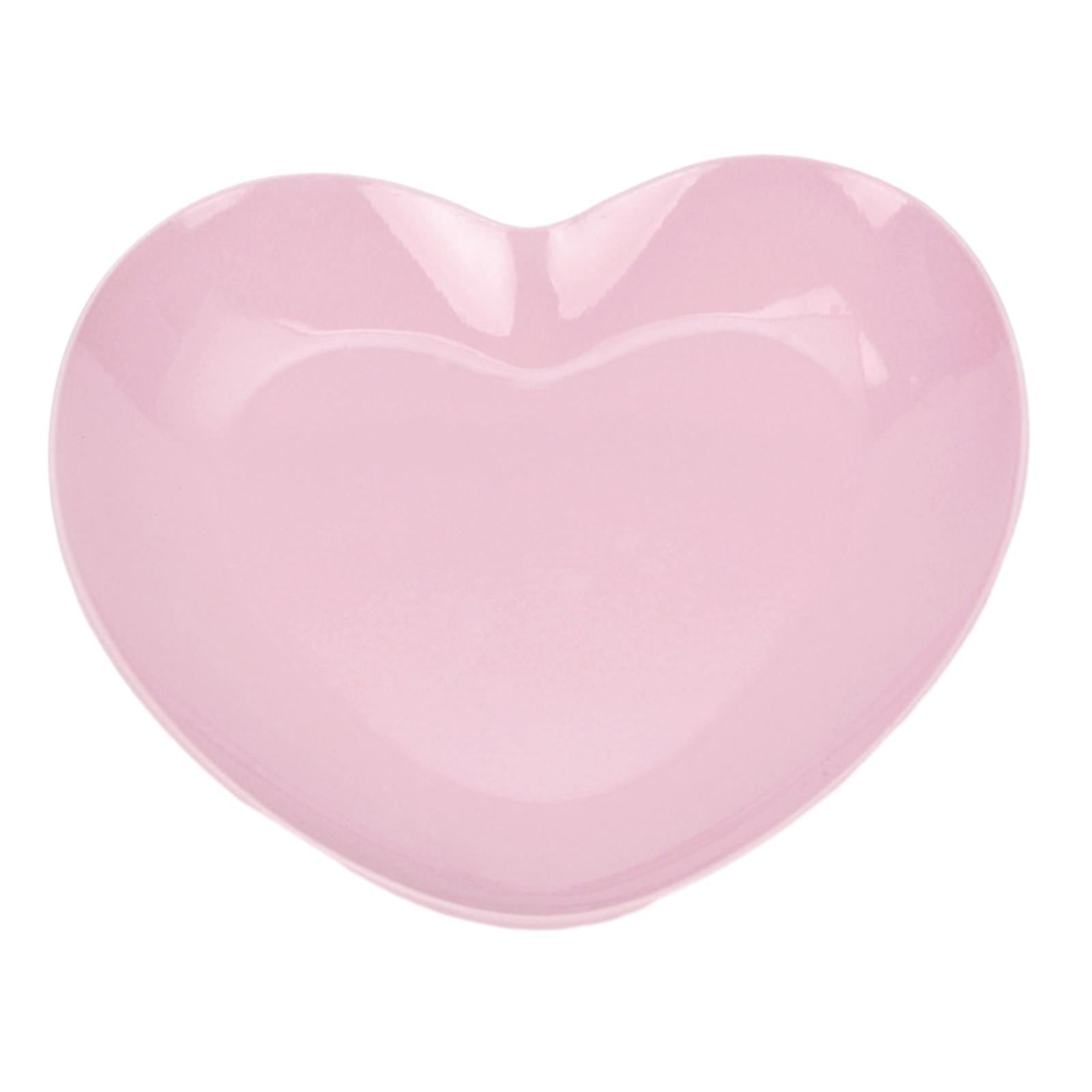 Jewelry Storage Tray Rings Earrings Organizer Metal Bedroom Heart Shape Tray Light Pink