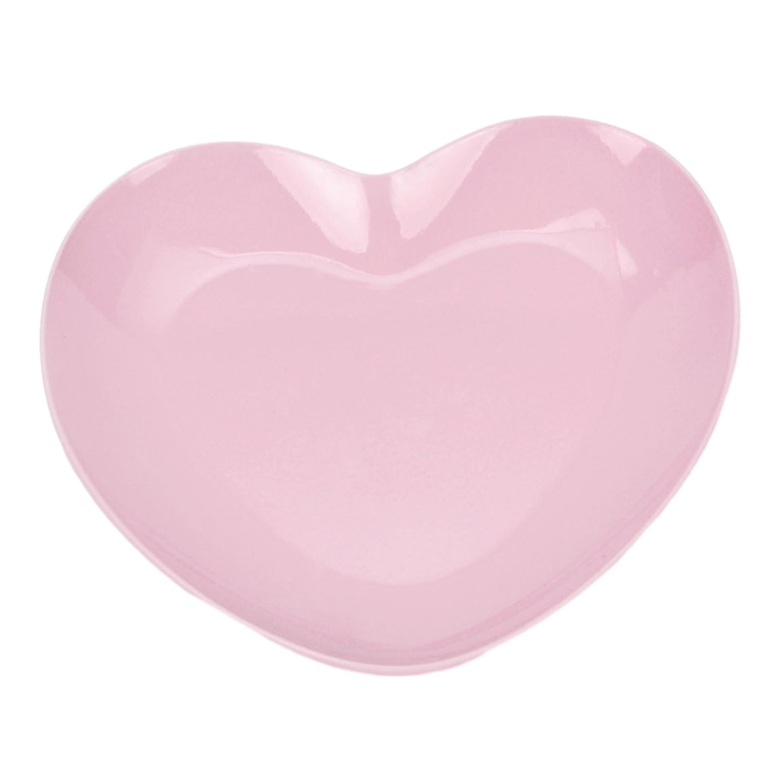 Jewelry Storage Tray Rings Earrings Organizer Metal Bedroom Heart Shape Tray Light Pink