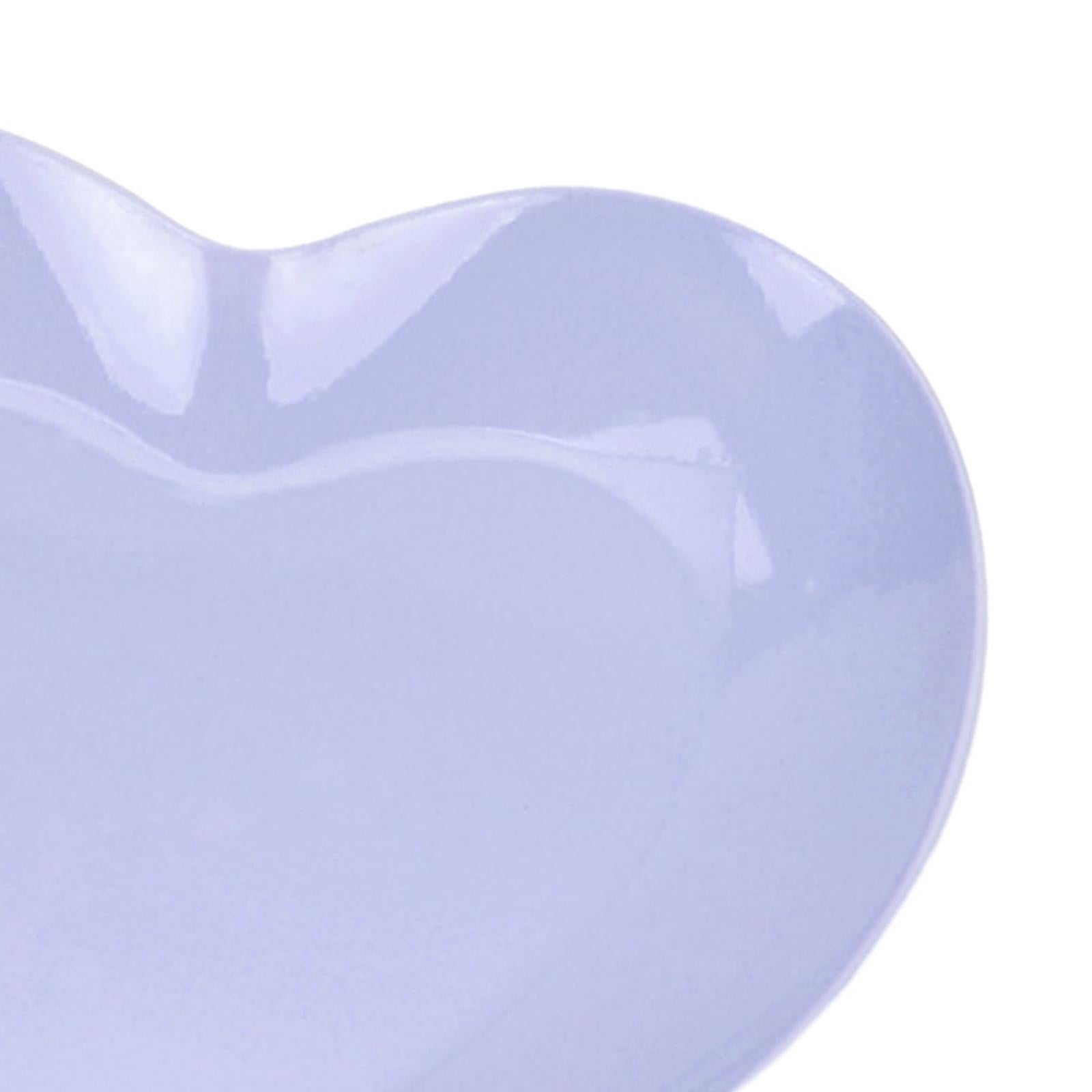 Jewelry Storage Tray Rings Earrings Organizer Metal Bedroom Heart Shape Tray Purple