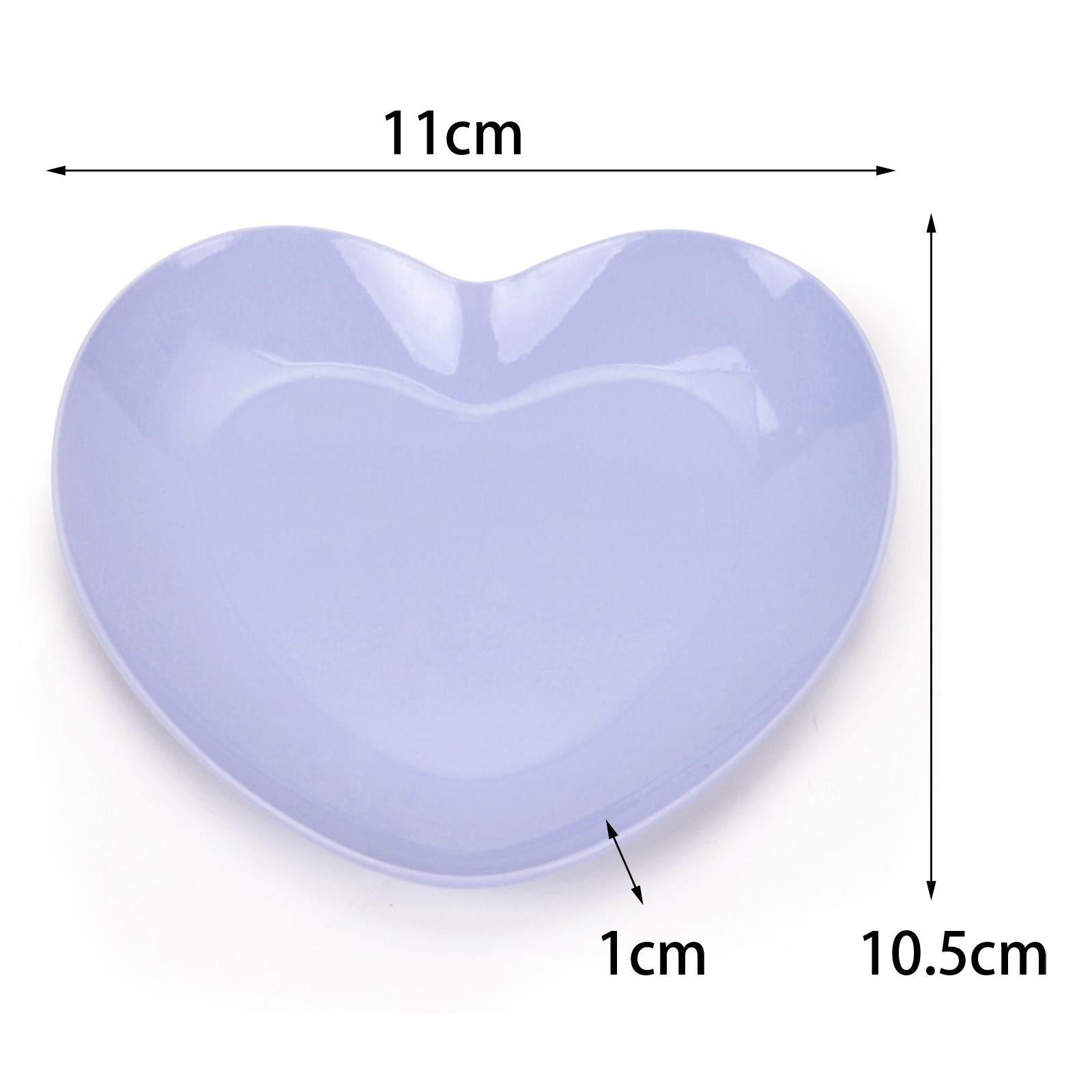 Jewelry Storage Tray Rings Earrings Organizer Metal Bedroom Heart Shape Tray Purple