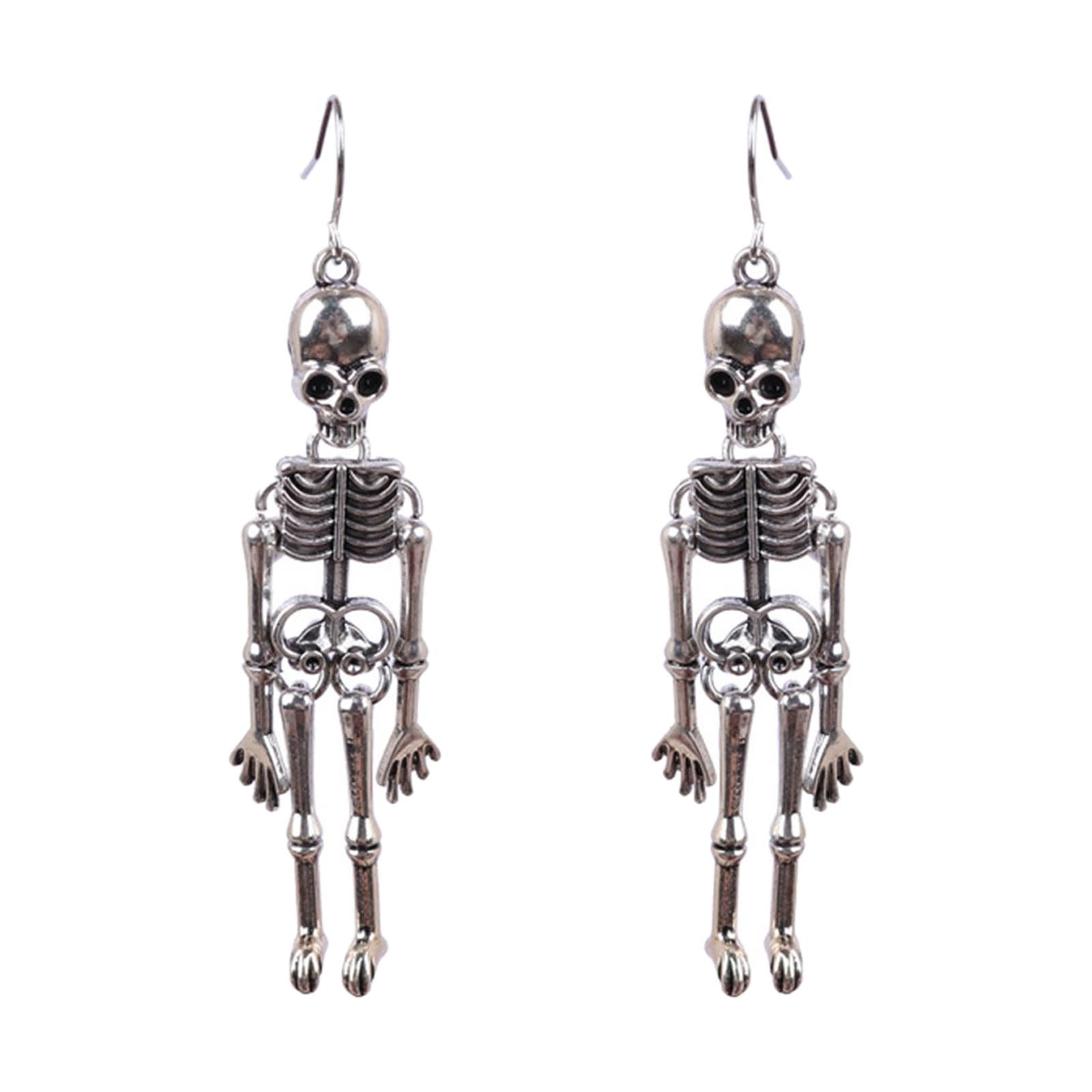 Gothic Earrings Horror Drop Earrings for Valentine's Day Wedding Anniversary silver