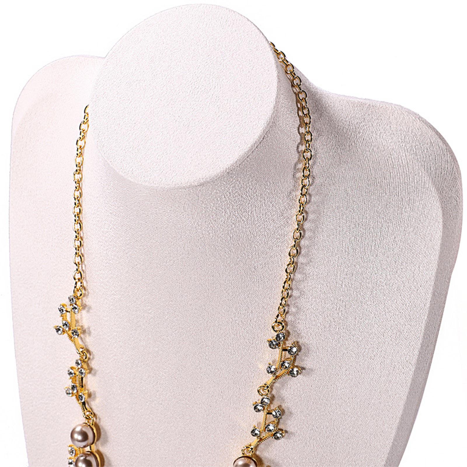 Necklace Chain Jewelry Bust Shop Elegant Women Necklace Display Holder Stand