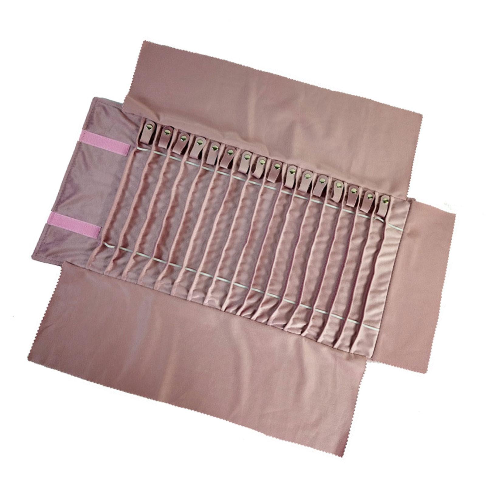 Jewelry Roll Bag Velvet Secure Necklace Travel Storage Bag Roll up Organizer