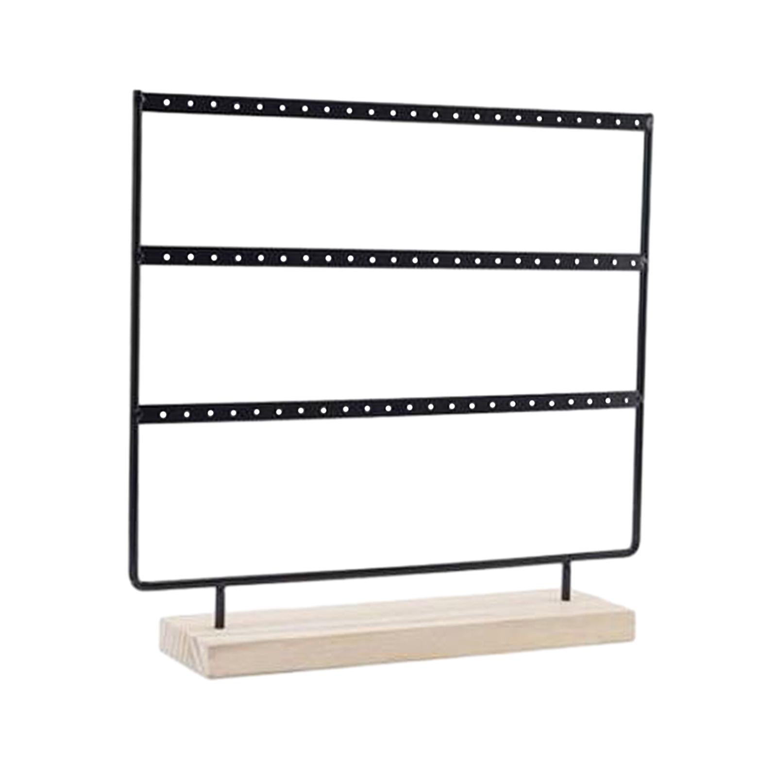 Earring Organizer Metal with Holes Ear Studs Holder for Dresser Vanity Shops black