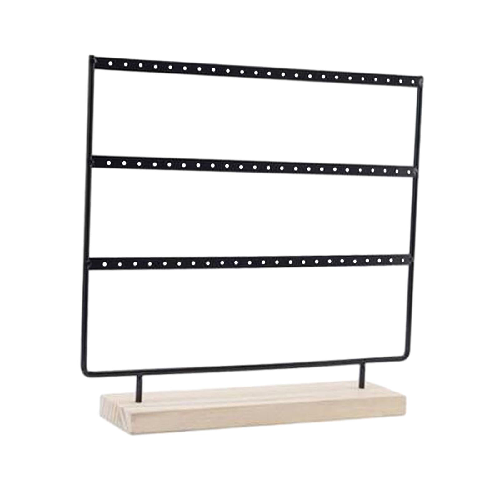 Earring Organizer Metal with Holes Ear Studs Holder for Dresser Vanity Shops black
