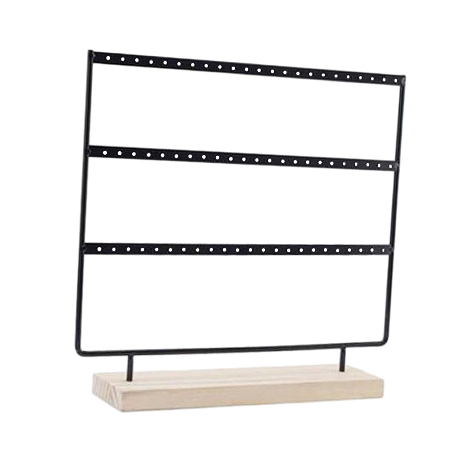 Earring Organizer Metal with Holes Ear Studs Holder for Dresser Vanity Shops black