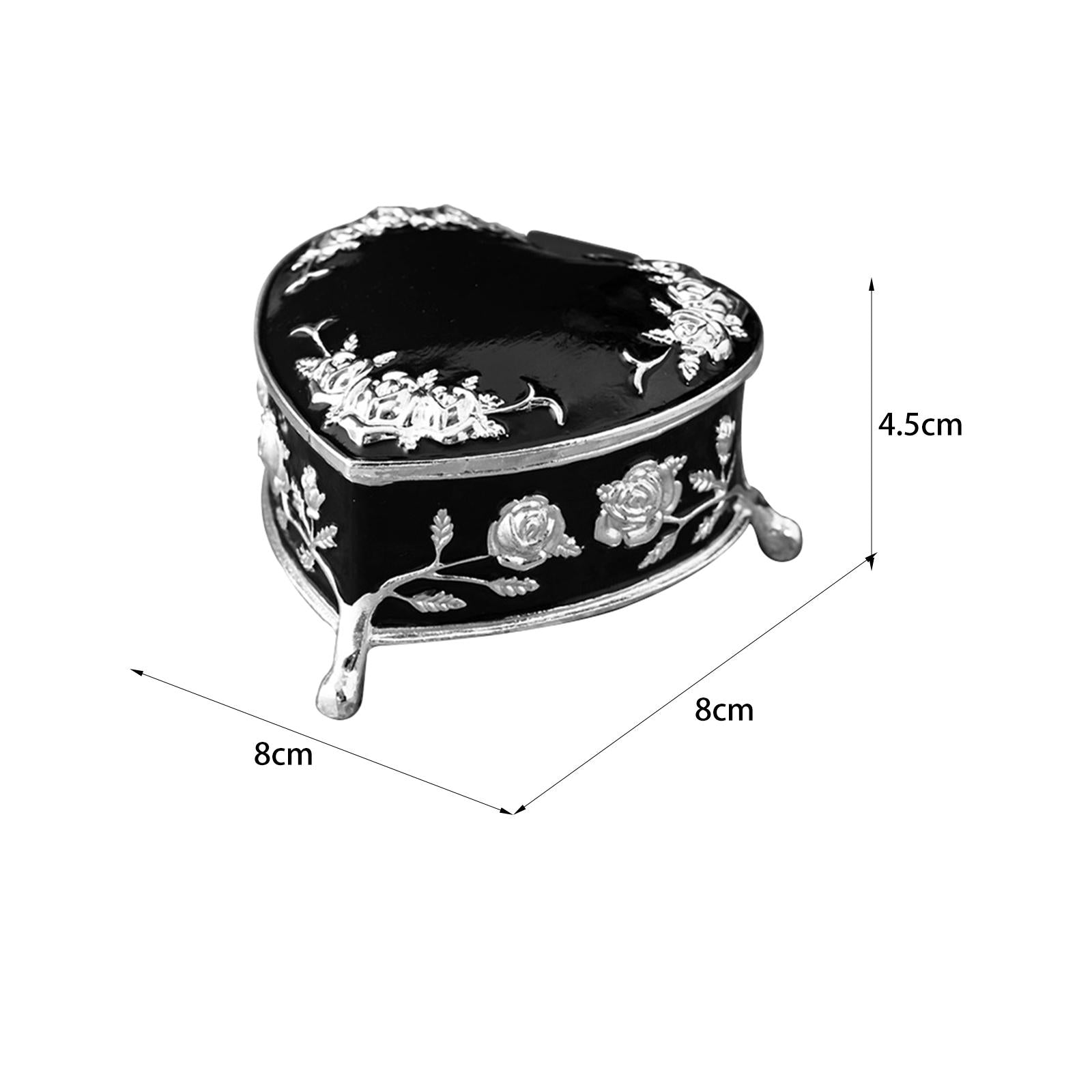 Decorative Storage Organizer Home Decor for Woman Valentine's Day Engagement Black