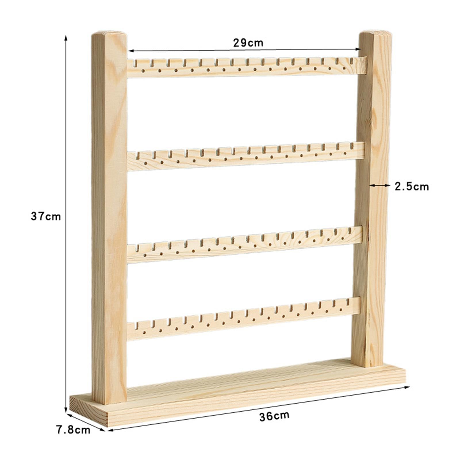 Jewelry Organizer Wood Dangling Earring Display Rack Earrings Display Stand