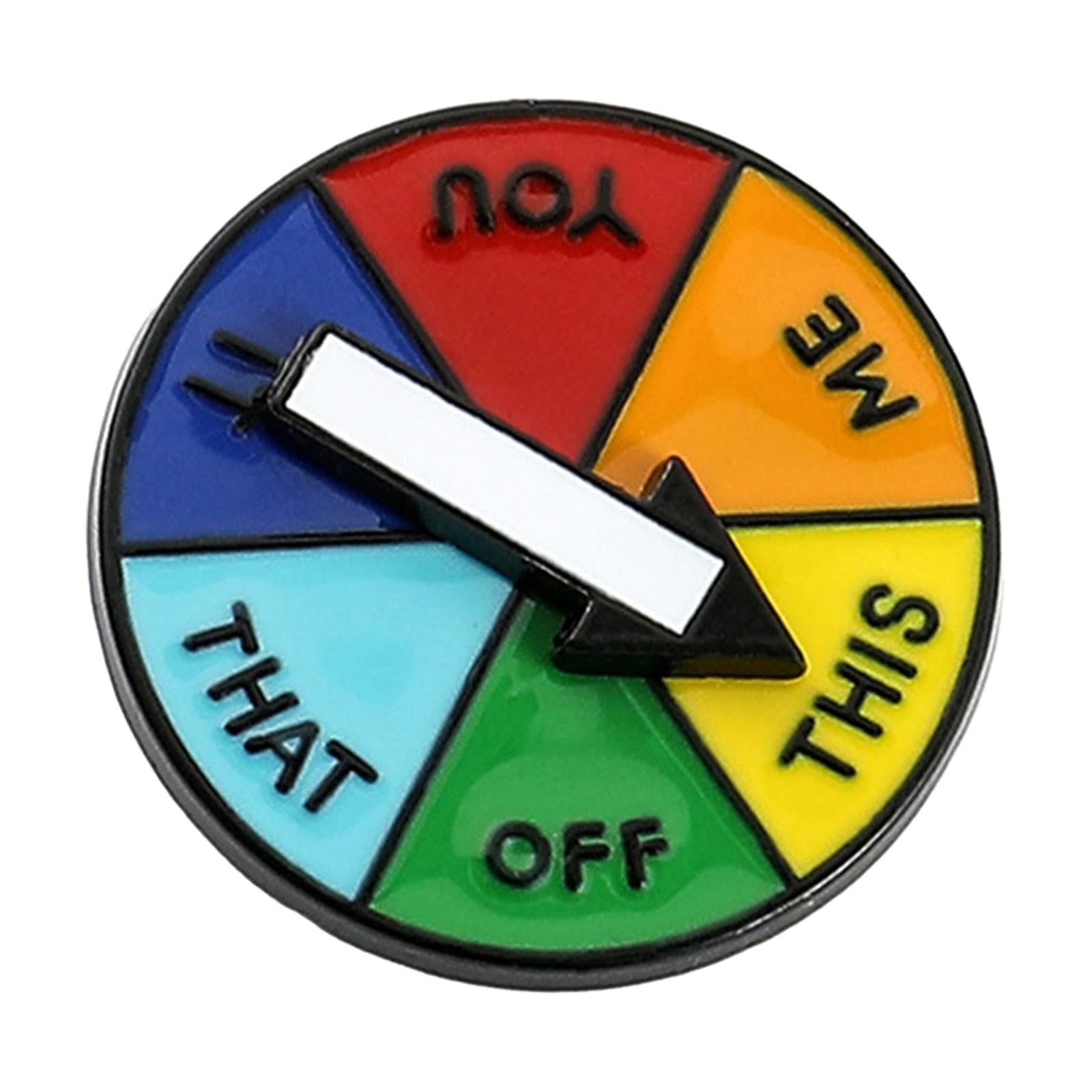 Rotatable Pin Suit Brooch Cool Enamel Brooch Pins for Sweater Scarf Backpack