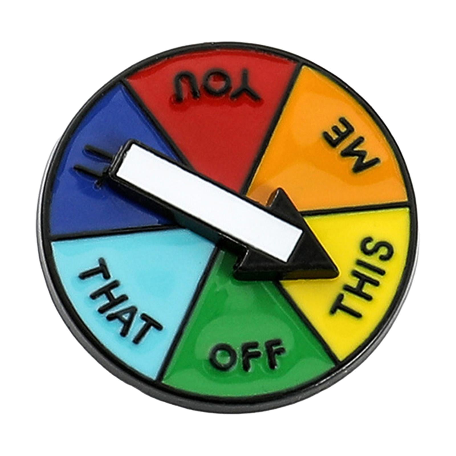 Rotatable Pin Suit Brooch Cool Enamel Brooch Pins for Sweater Scarf Backpack