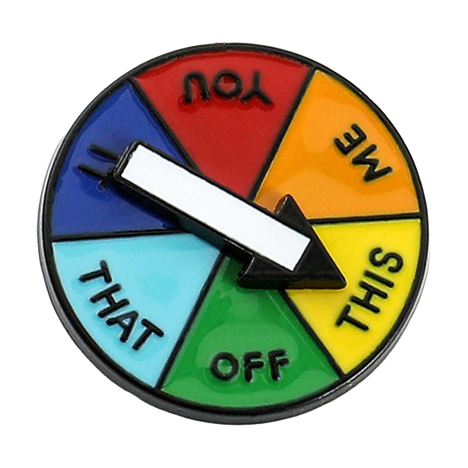 Rotatable Pin Suit Brooch Cool Enamel Brooch Pins for Sweater Scarf Backpack