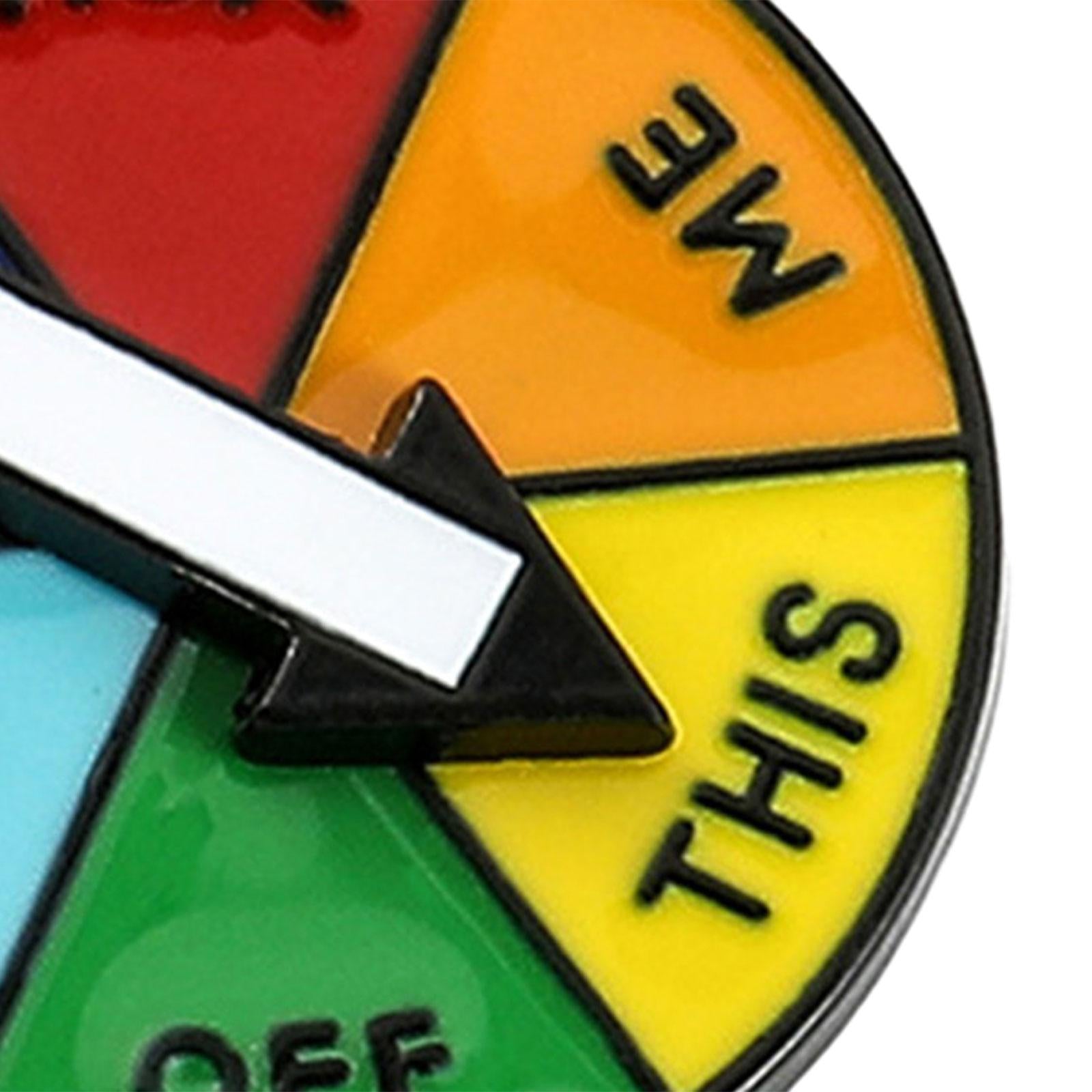 Rotatable Pin Suit Brooch Cool Enamel Brooch Pins for Sweater Scarf Backpack