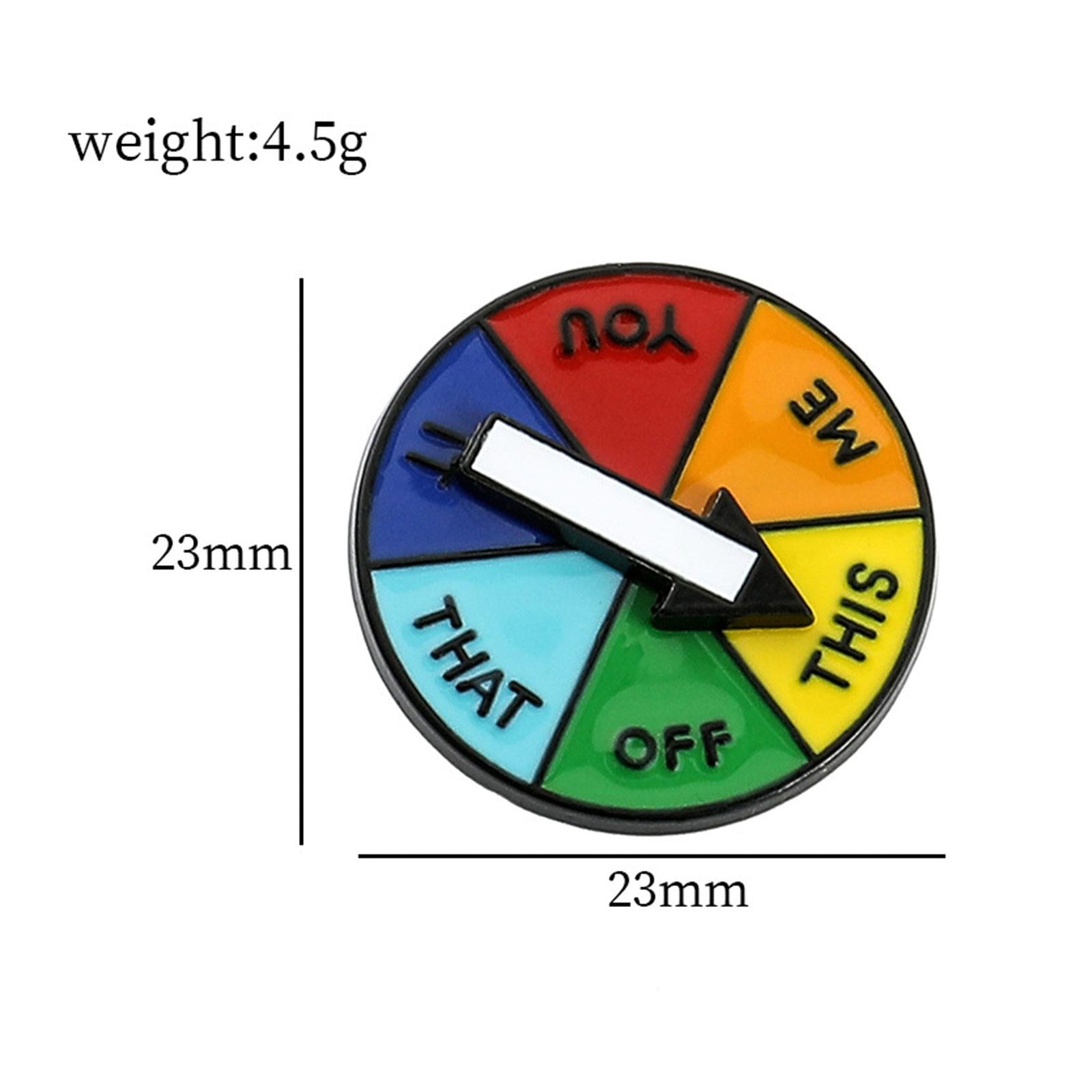 Rotatable Pin Suit Brooch Cool Enamel Brooch Pins for Sweater Scarf Backpack