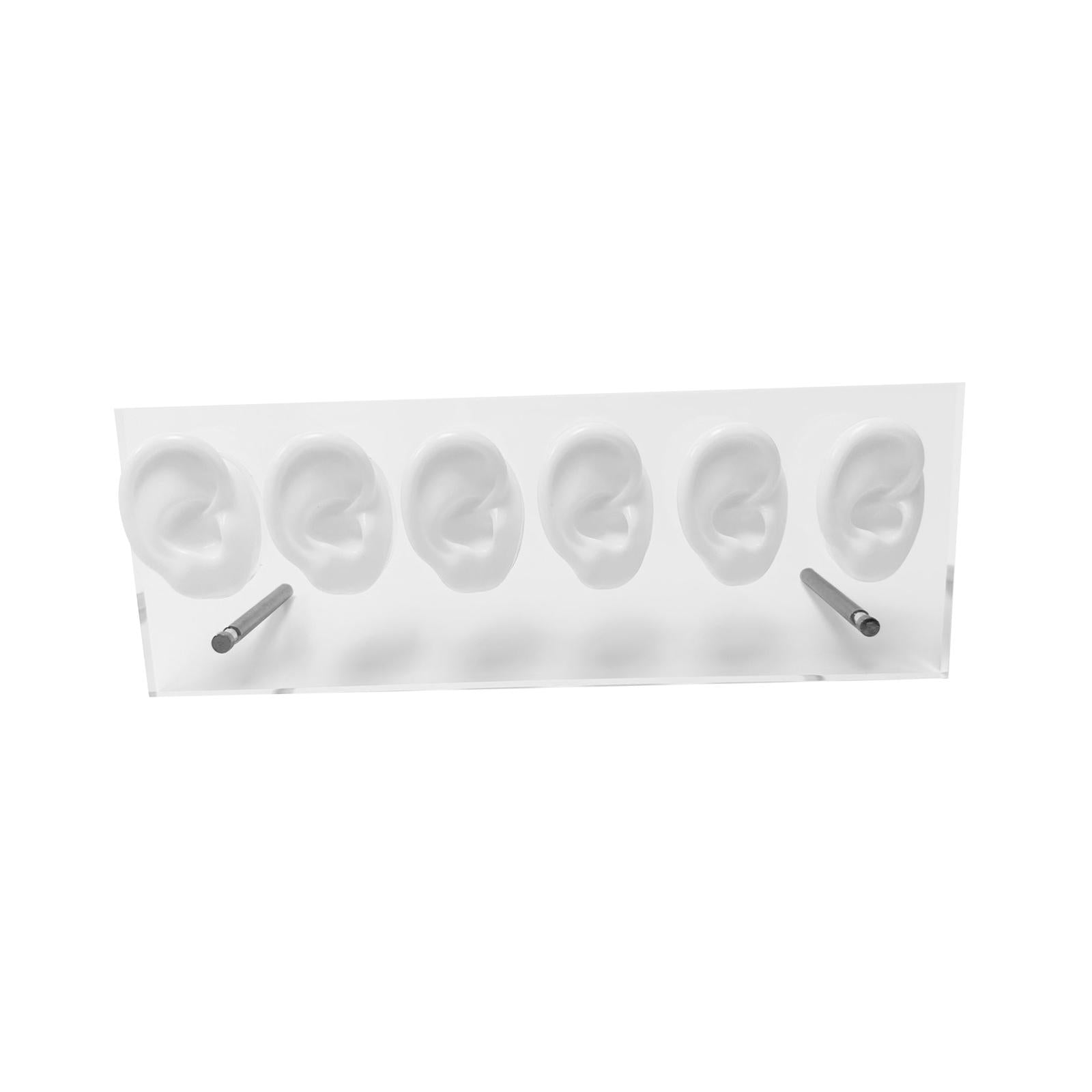 Silicone Ear Models Shelf Stable Pierce Tool for Novice Simulation Ear Model White