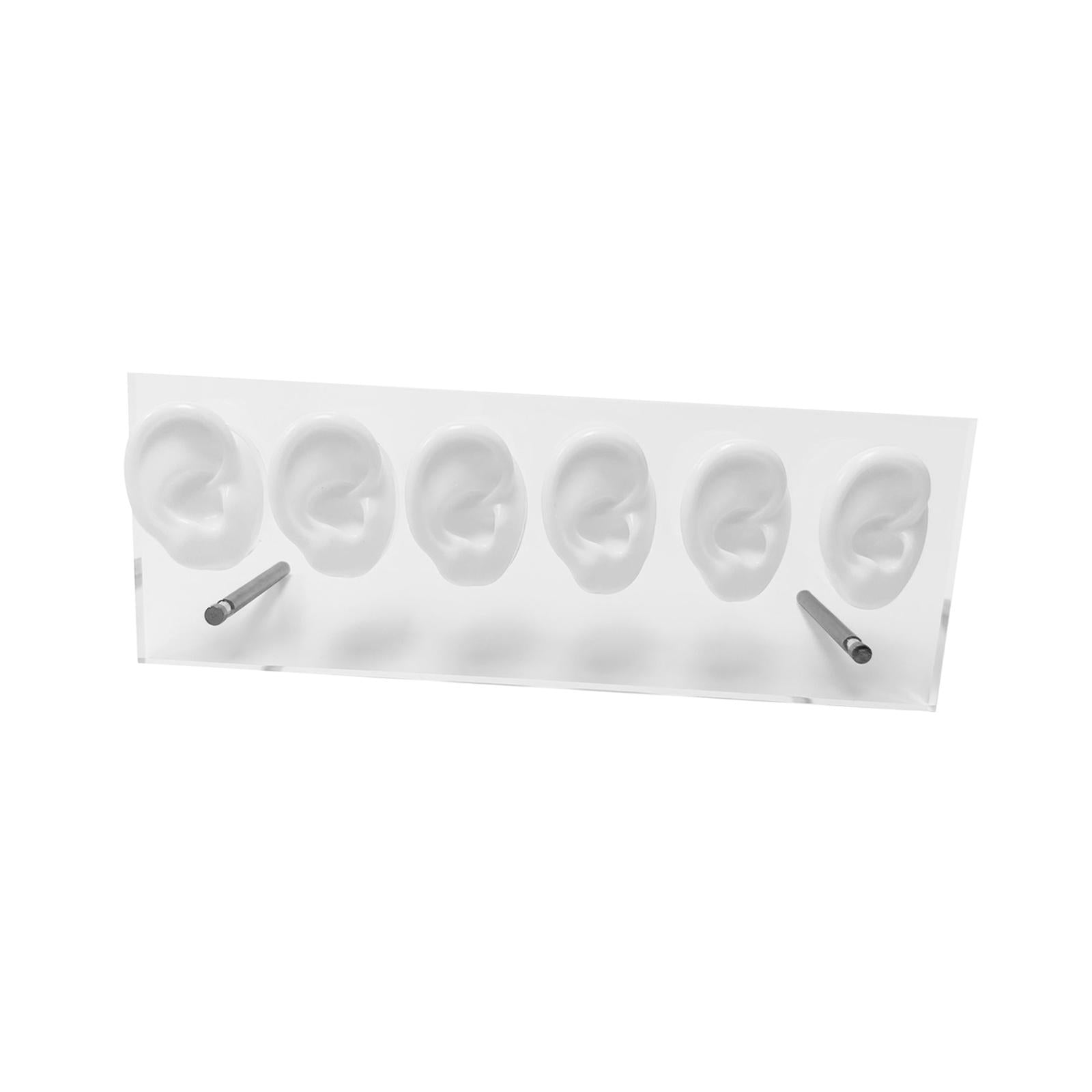 Silicone Ear Models Shelf Stable Pierce Tool for Novice Simulation Ear Model White